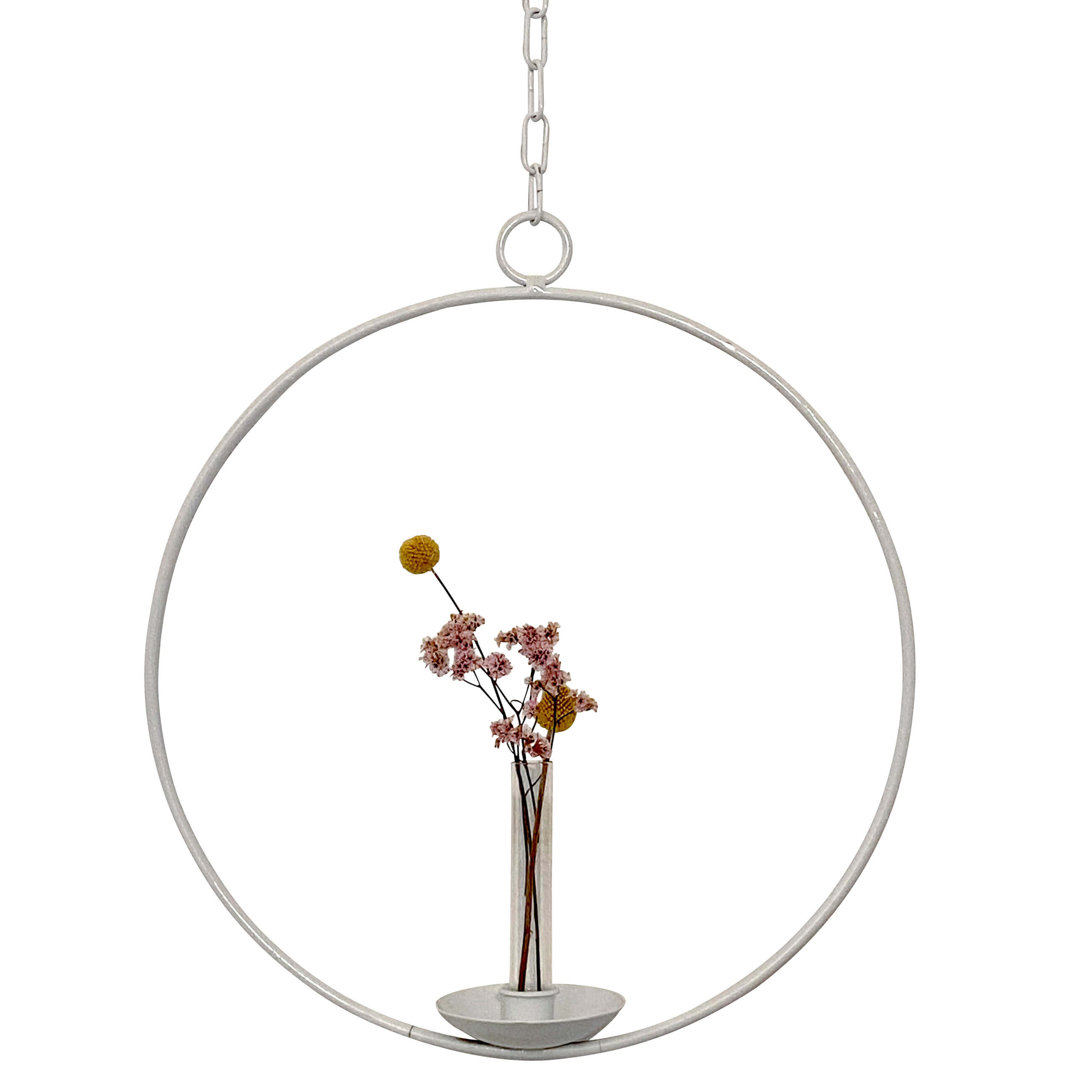 Ijus Decoration with Vase/Candle Holder White Ø 34cm