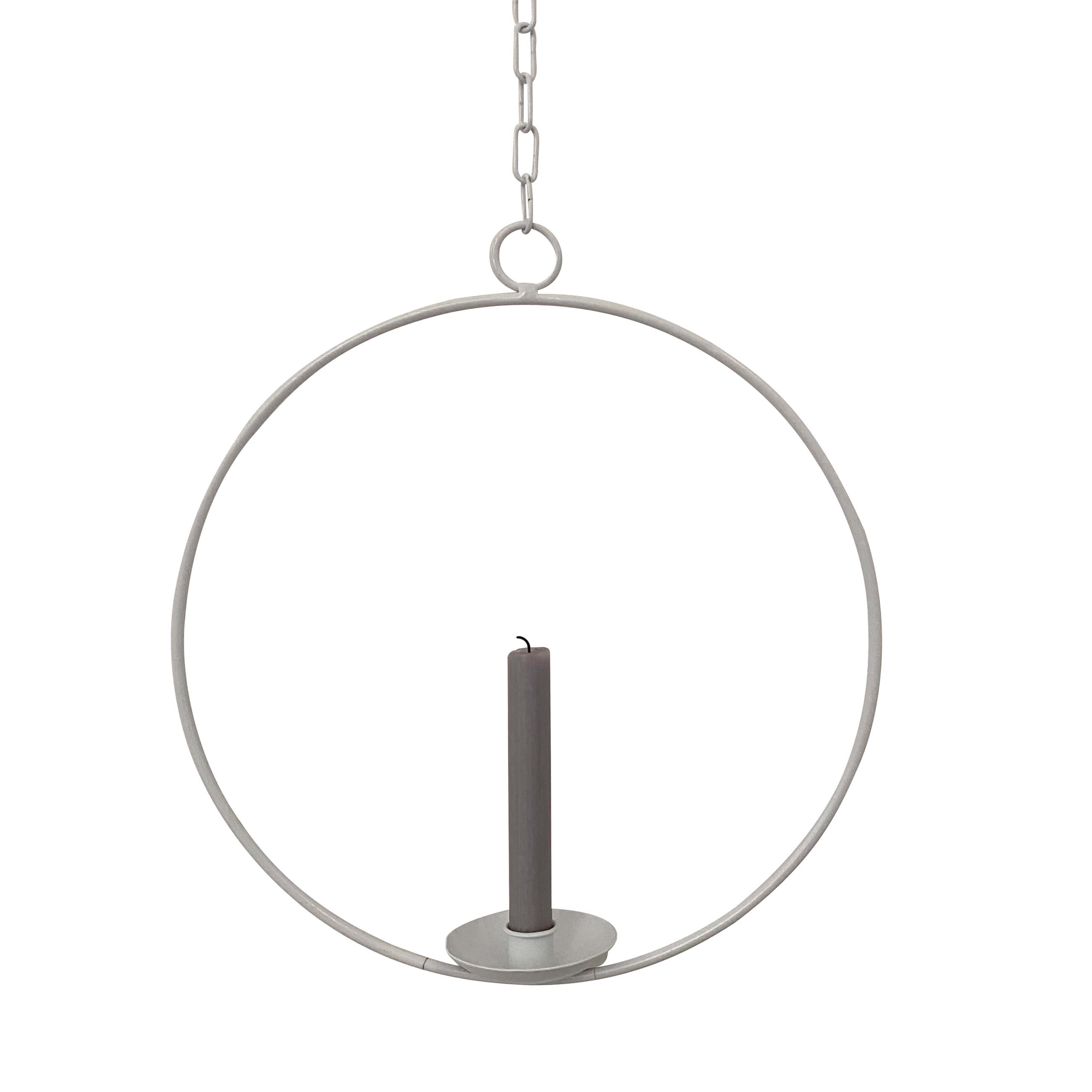 Ijus Decoration with Vase/Candle Holder White Ø 34cm