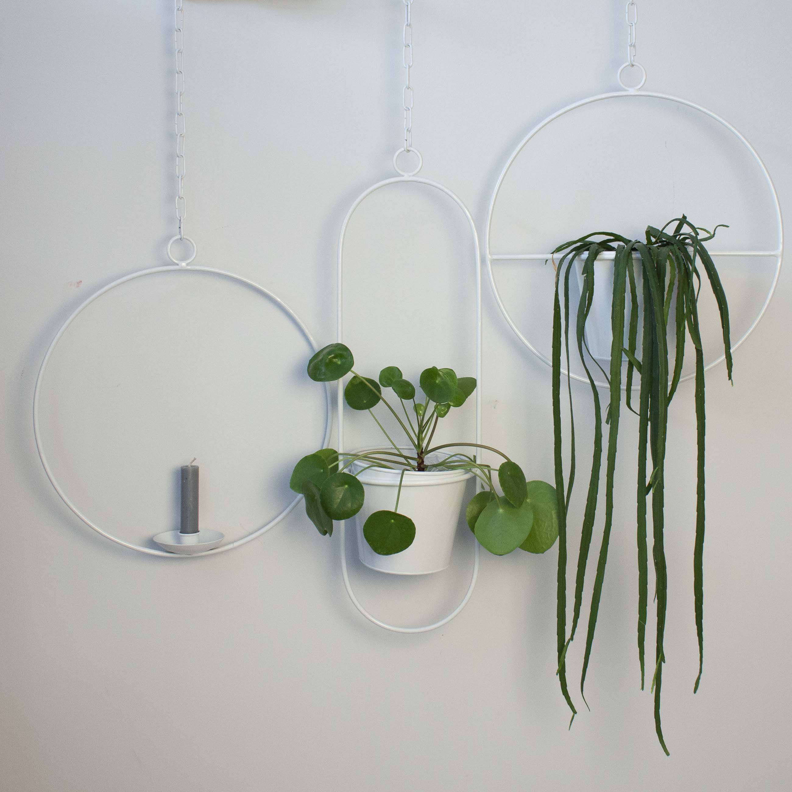 Ijus Decoration with Vase/Candle Holder White Ø 34cm