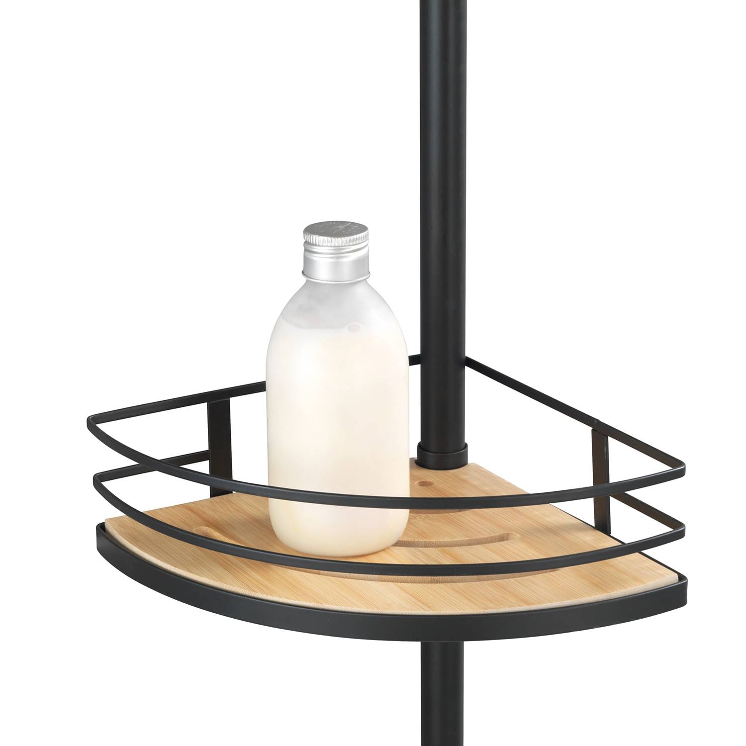 Dolcedo I Telescopic corner shelf Stainless steel Black