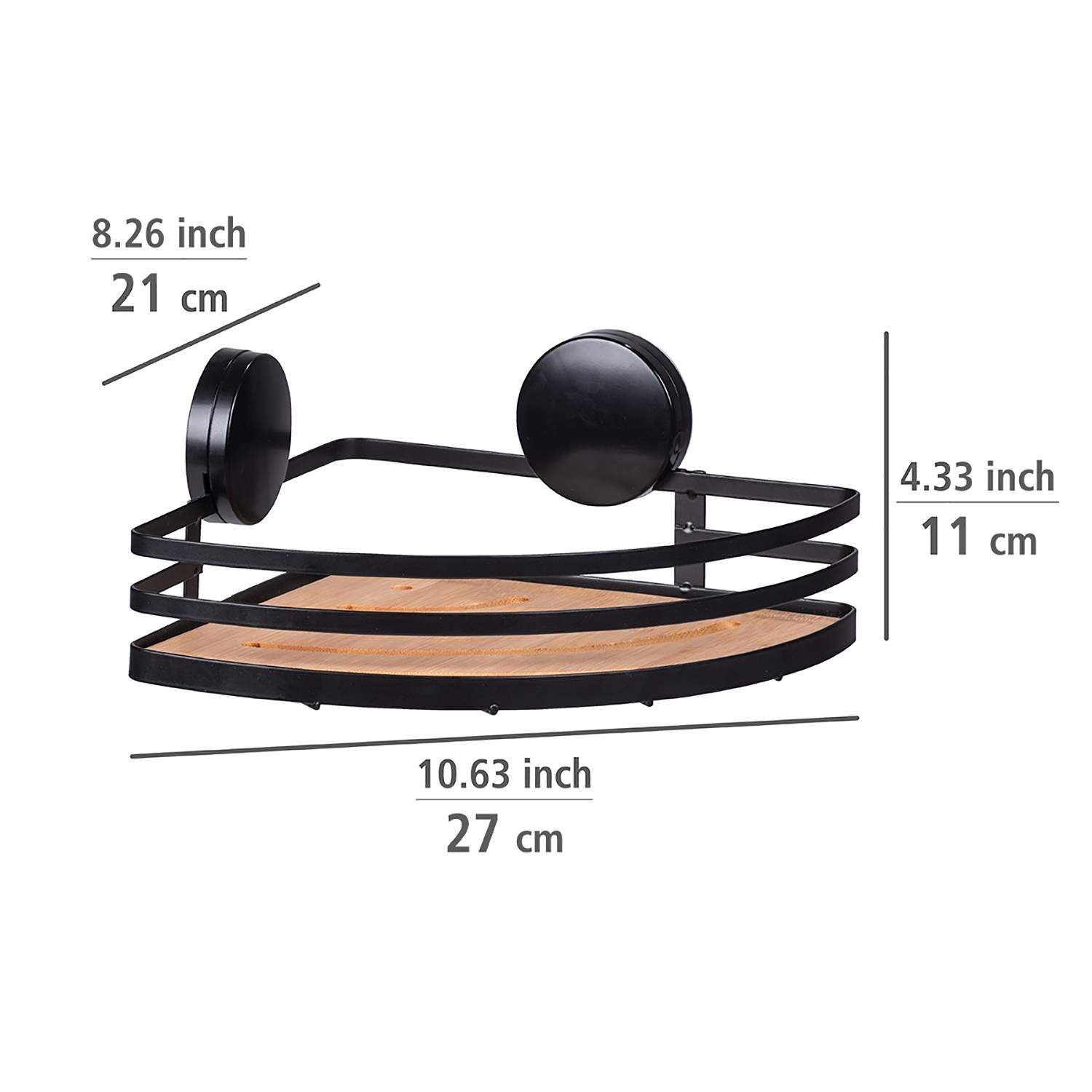 Alba tray Stainless steel Bamboo Brown Black