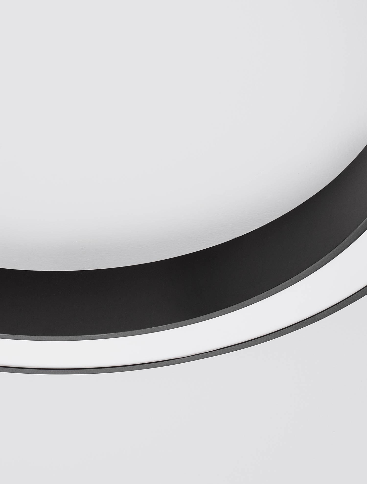 1-Light Morbido Ceiling Light Aluminium Black Ø80cm