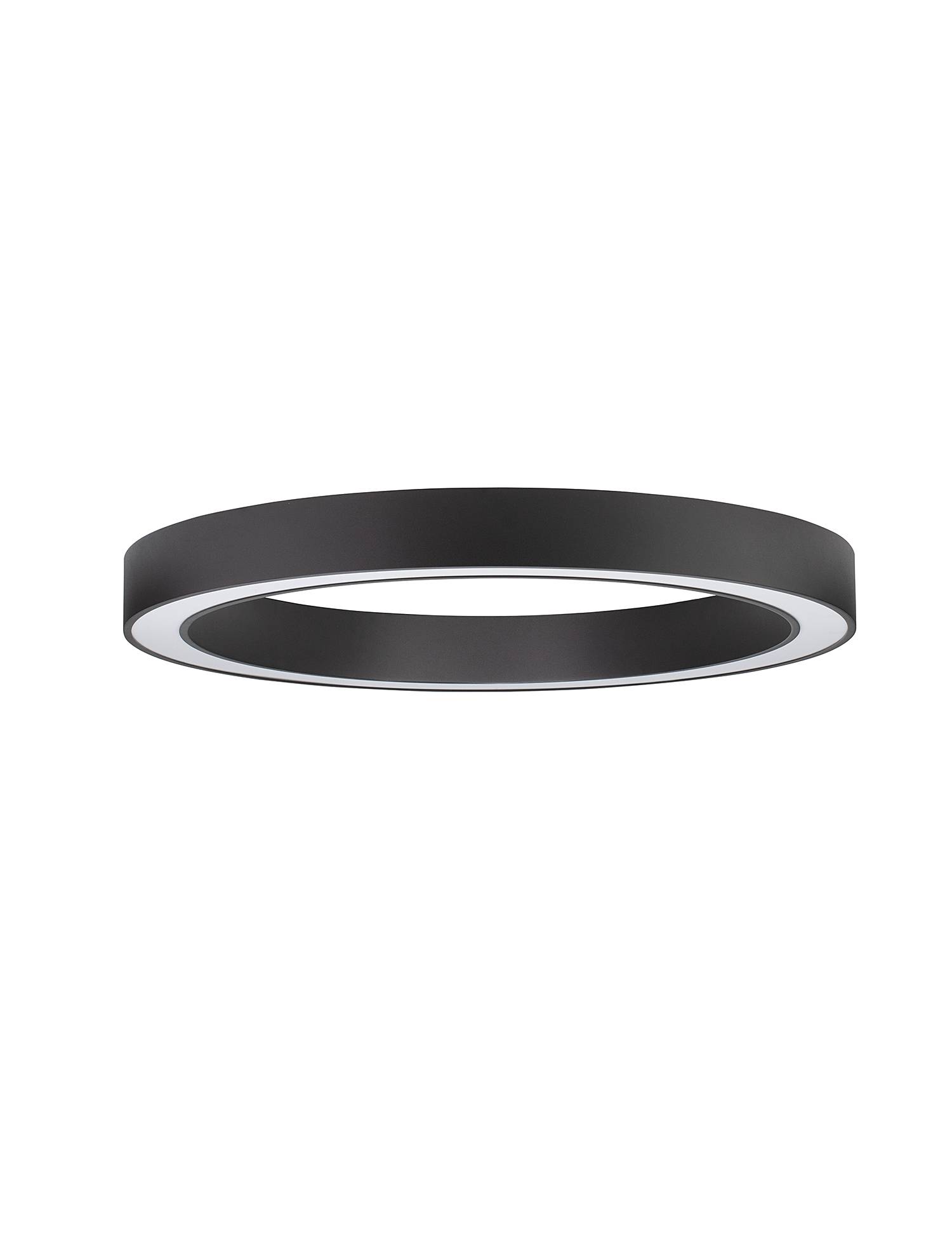 1-Light Morbido Ceiling Light Aluminium Black Ø80cm