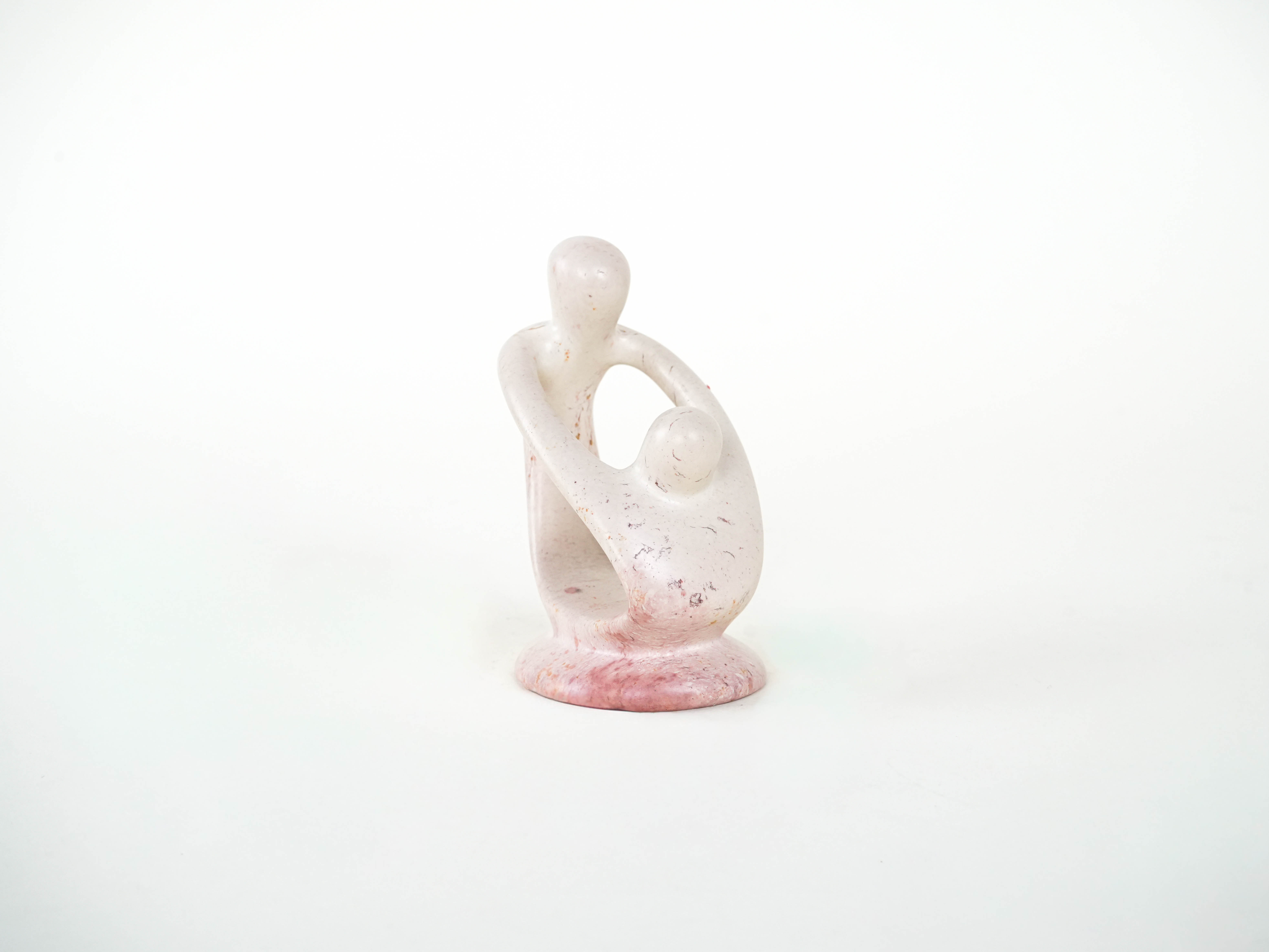 Abstrakte Skulptur Creme 1980er Jahre