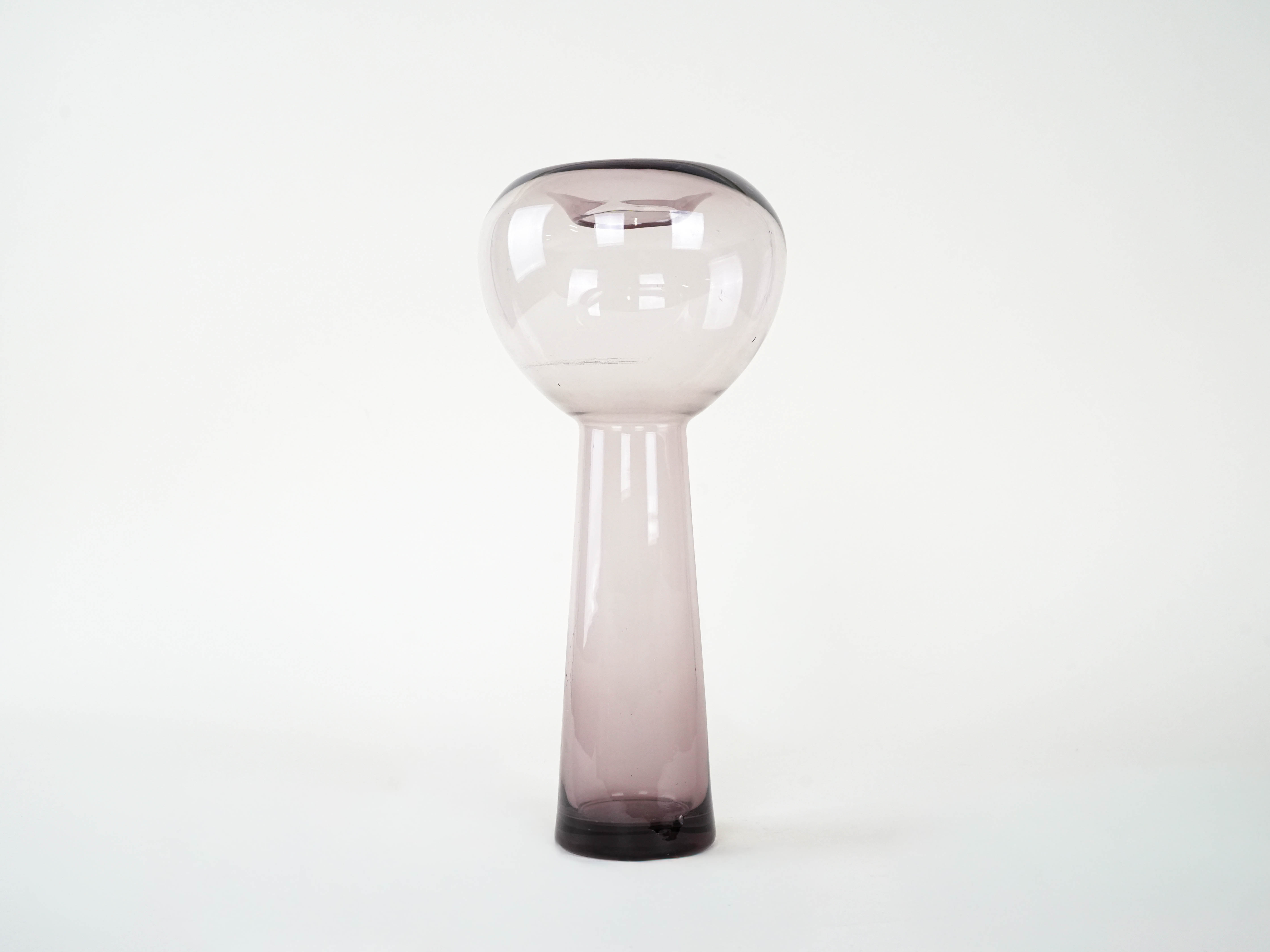 Glasvase Transparent 1970er Jahre