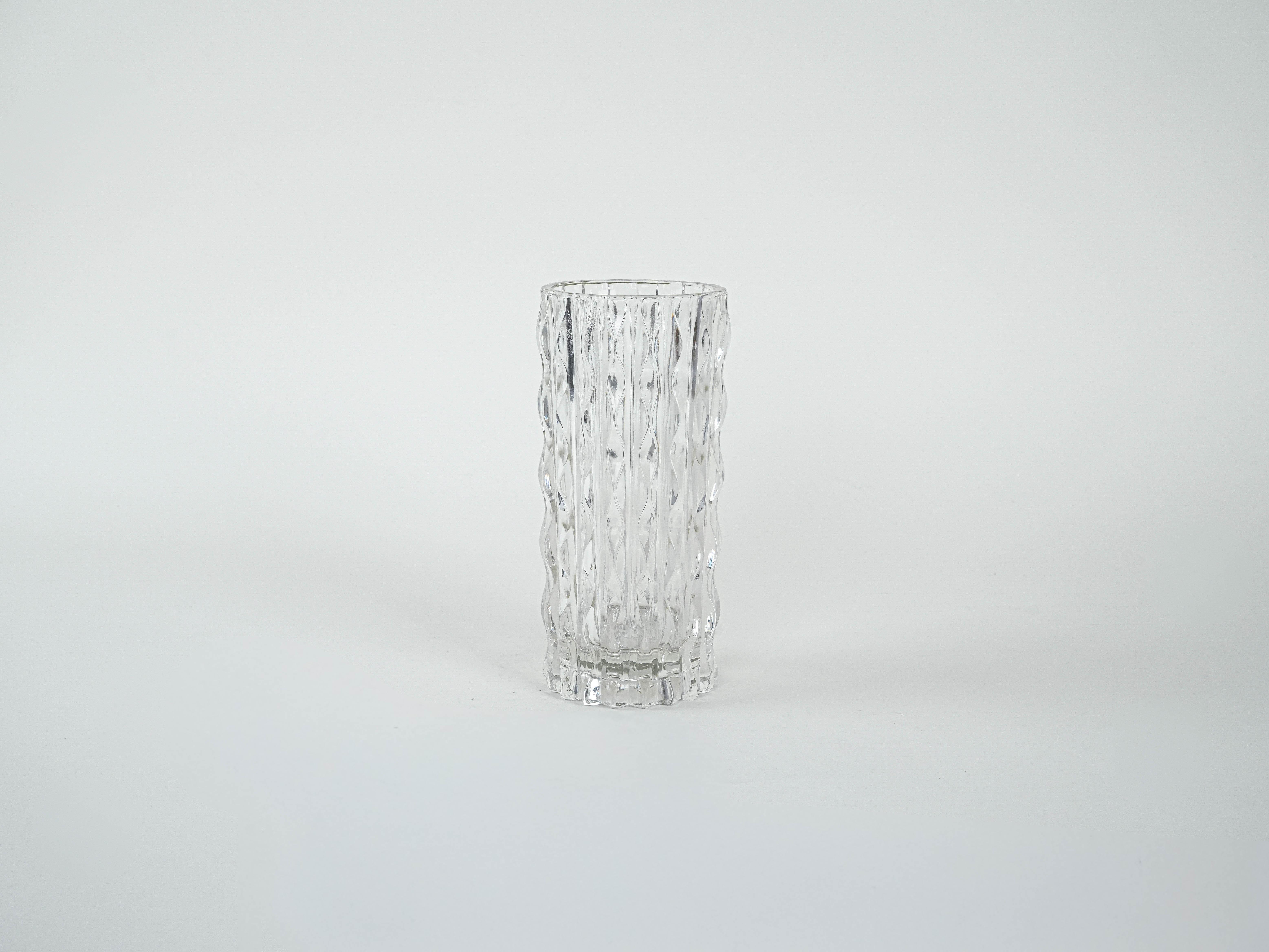 Kristallvase Transparent 1960er Jahre