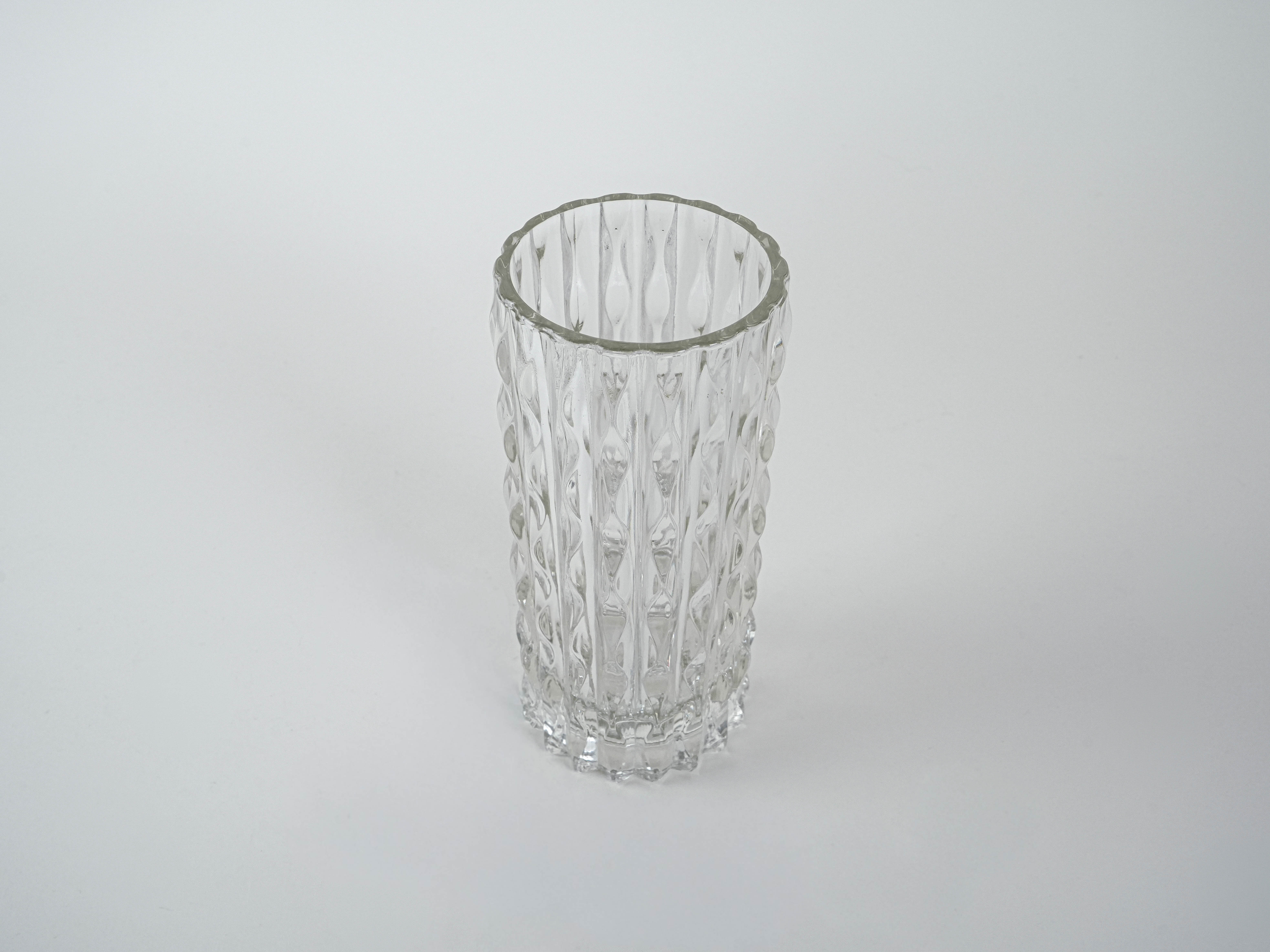 Kristallvase Transparent 1960er Jahre