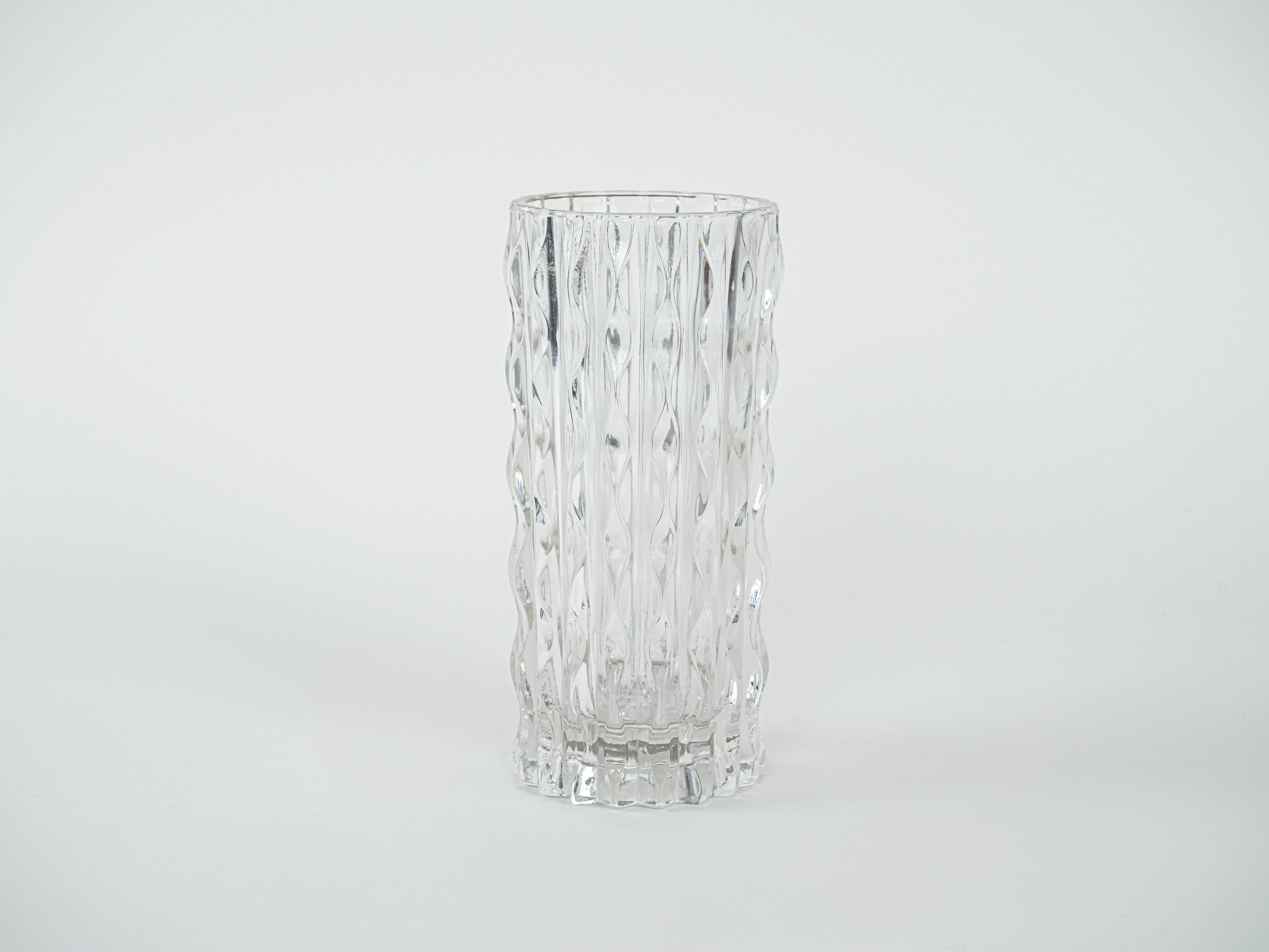 Kristallvase Transparent 1960er Jahre