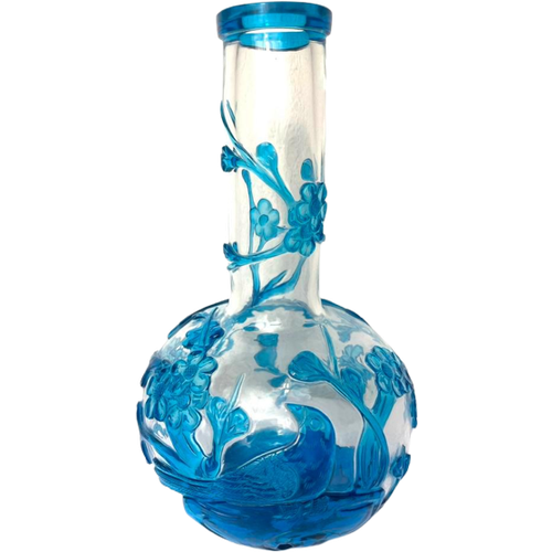 Peking Vase Glas Blau 