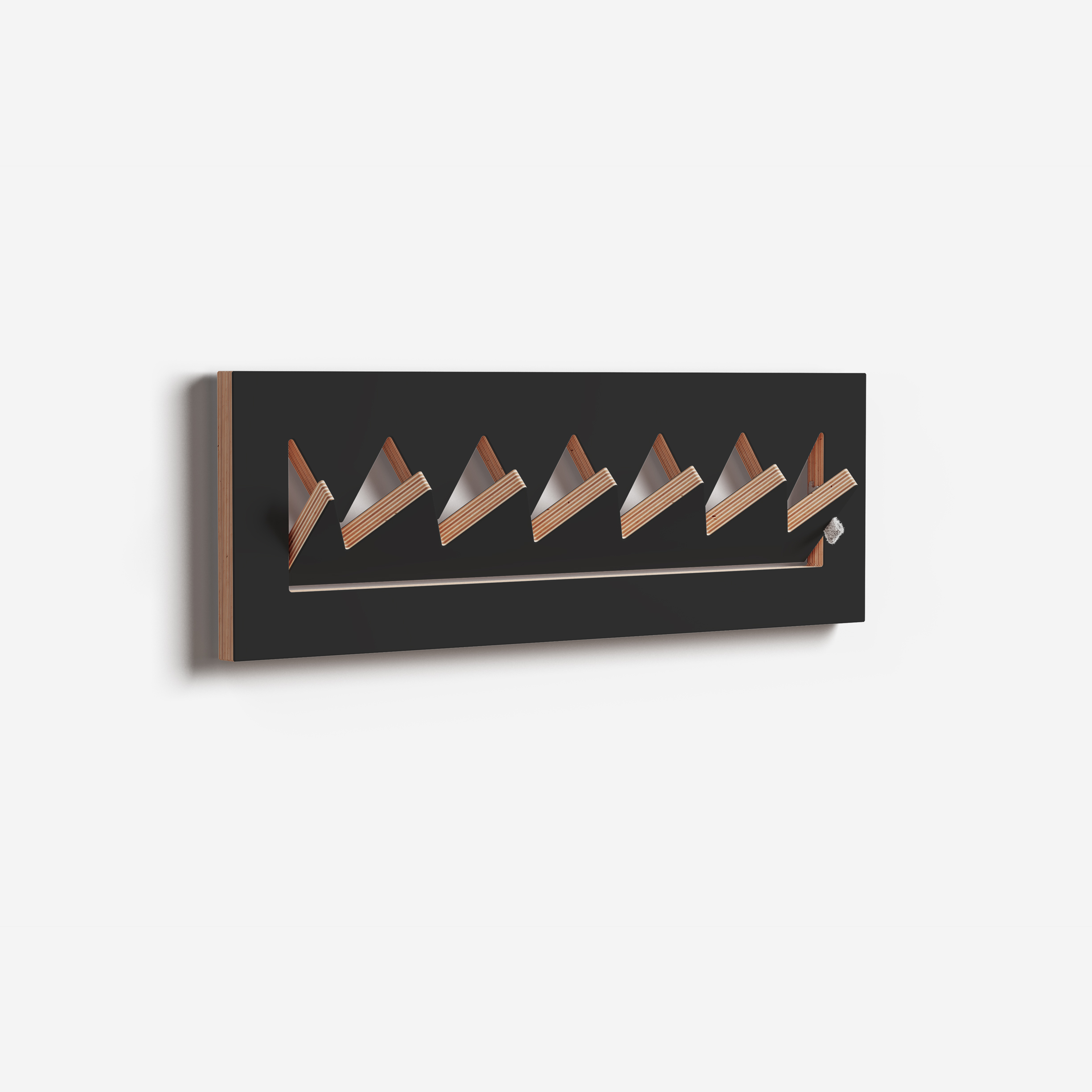 Fläpps Coat Rack Crownhäng Black 60 x 20cm