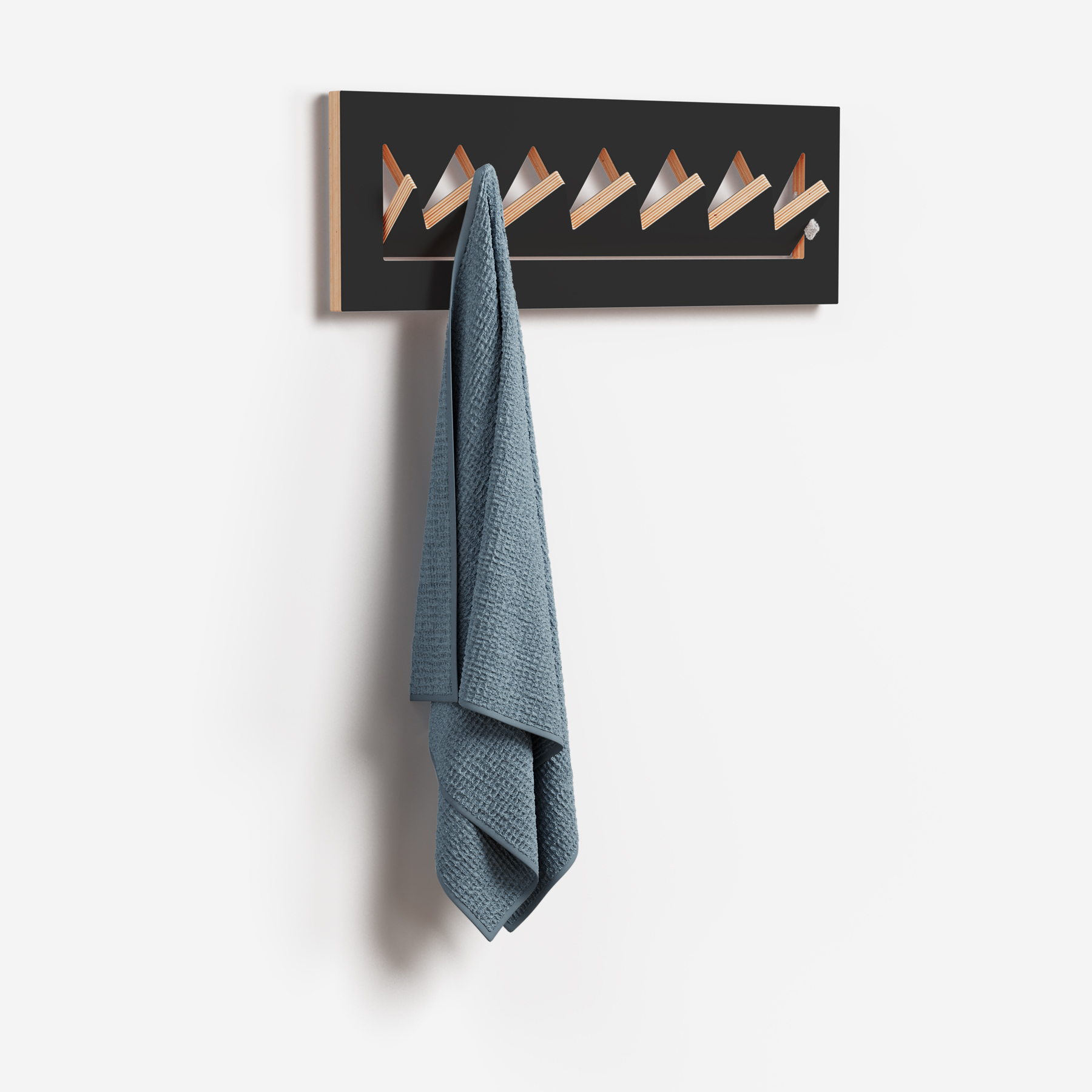 Fläpps Garderobe Crownhäng Schwarz 60 x 20cm
