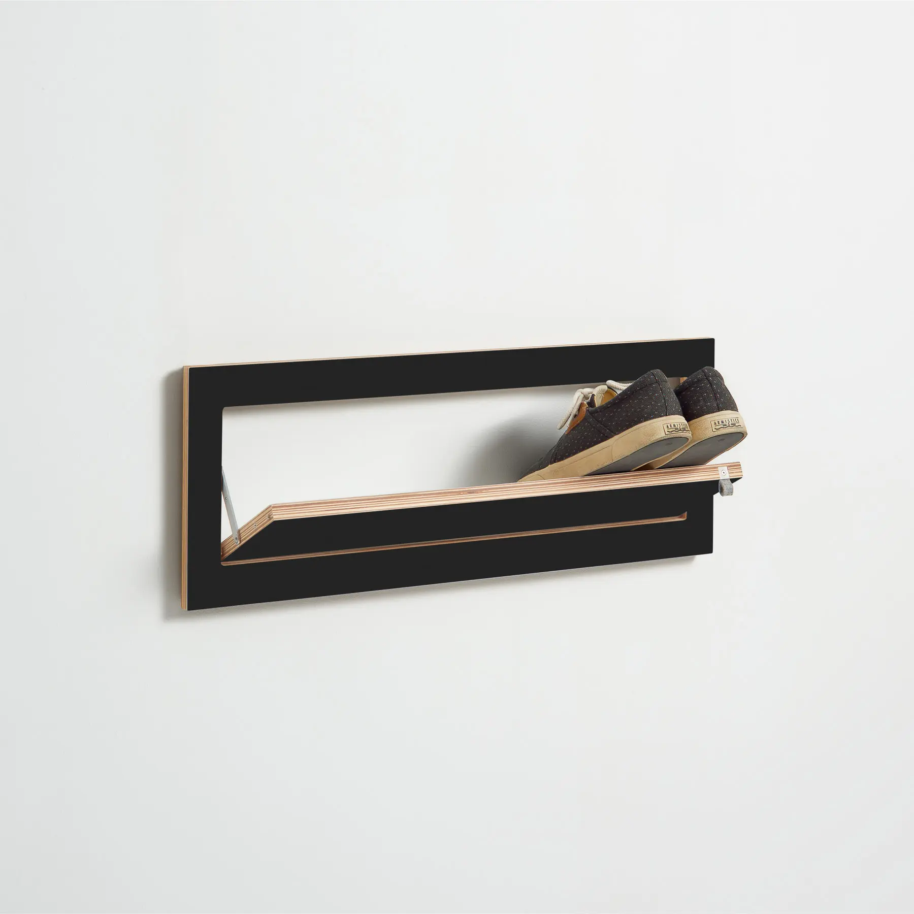 Fläpps Schuhregal Schwarz 100 x 27cm