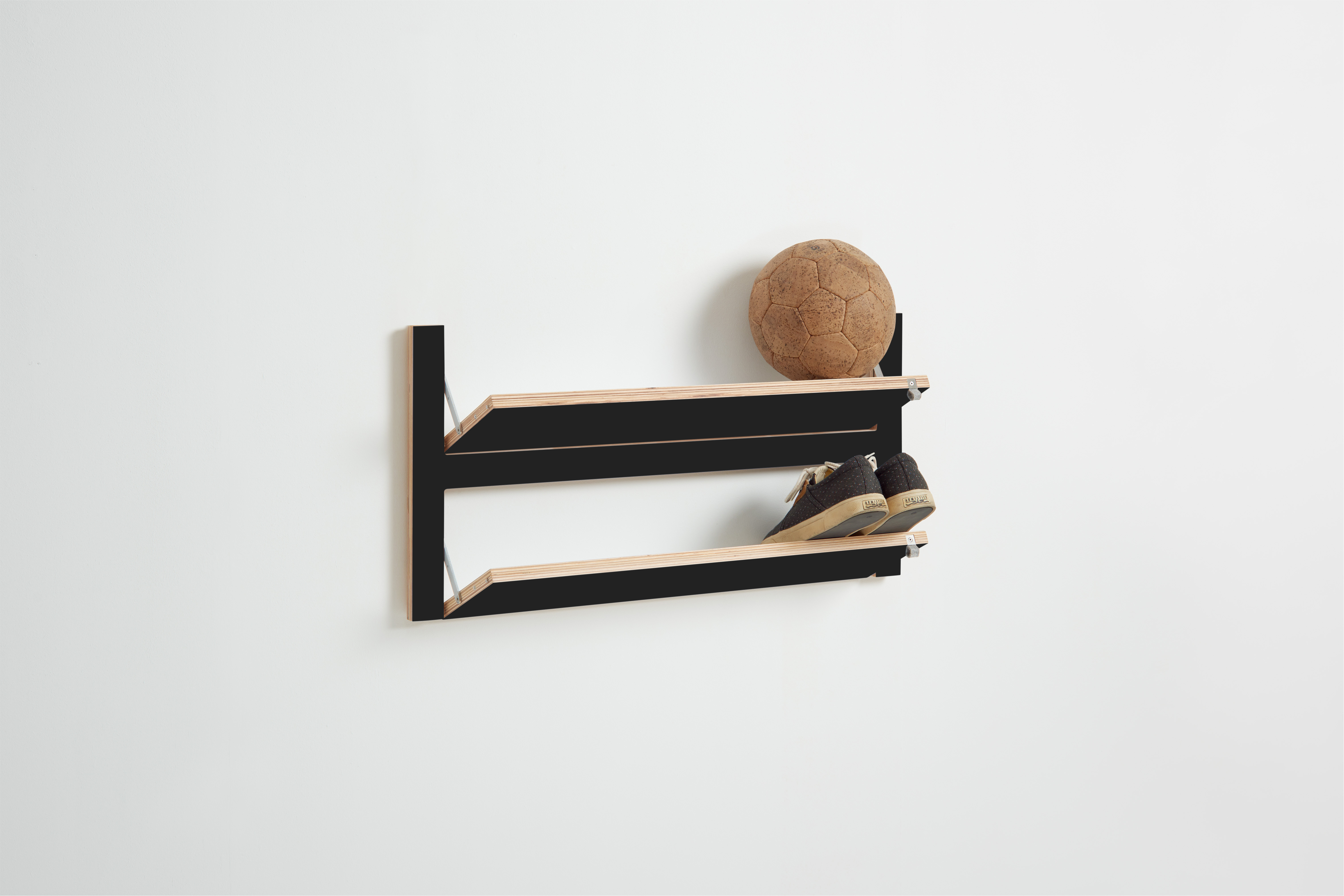 Fläpps Shoe Rack Wood Black 80 x 40cm