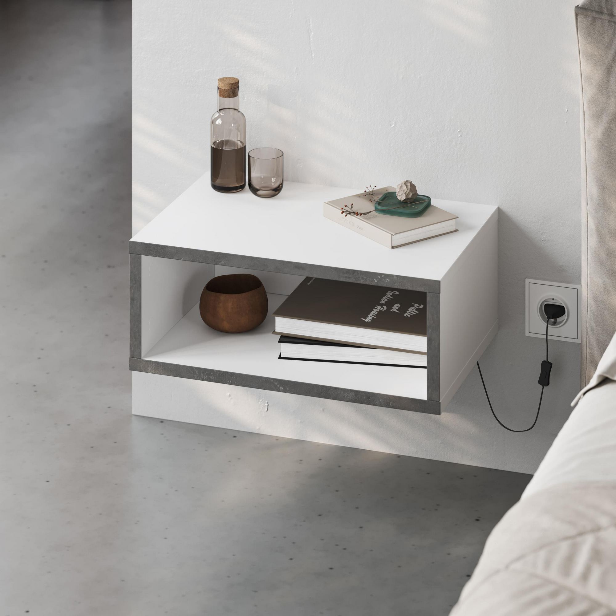 Brik Nightstand White