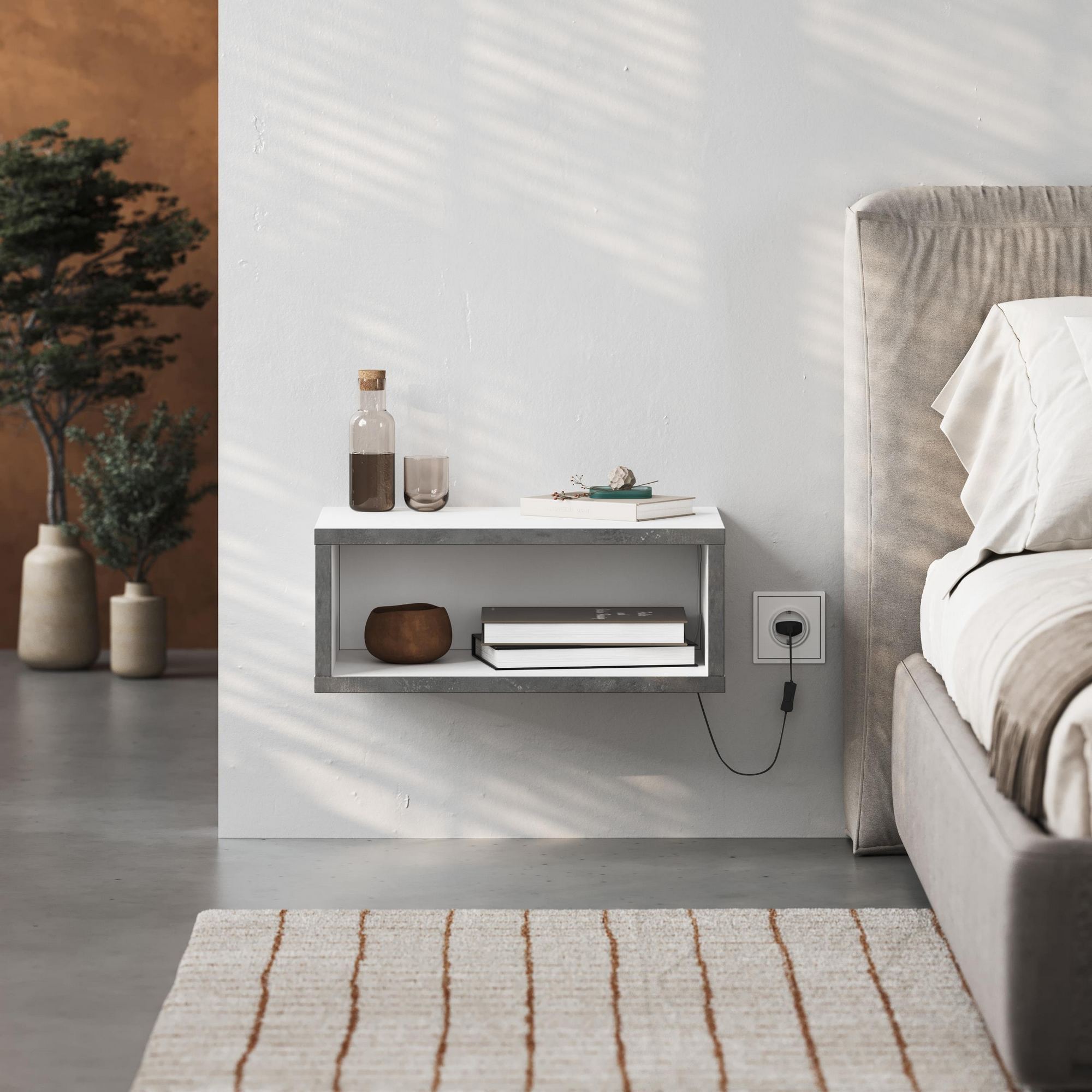Brik Nightstand White