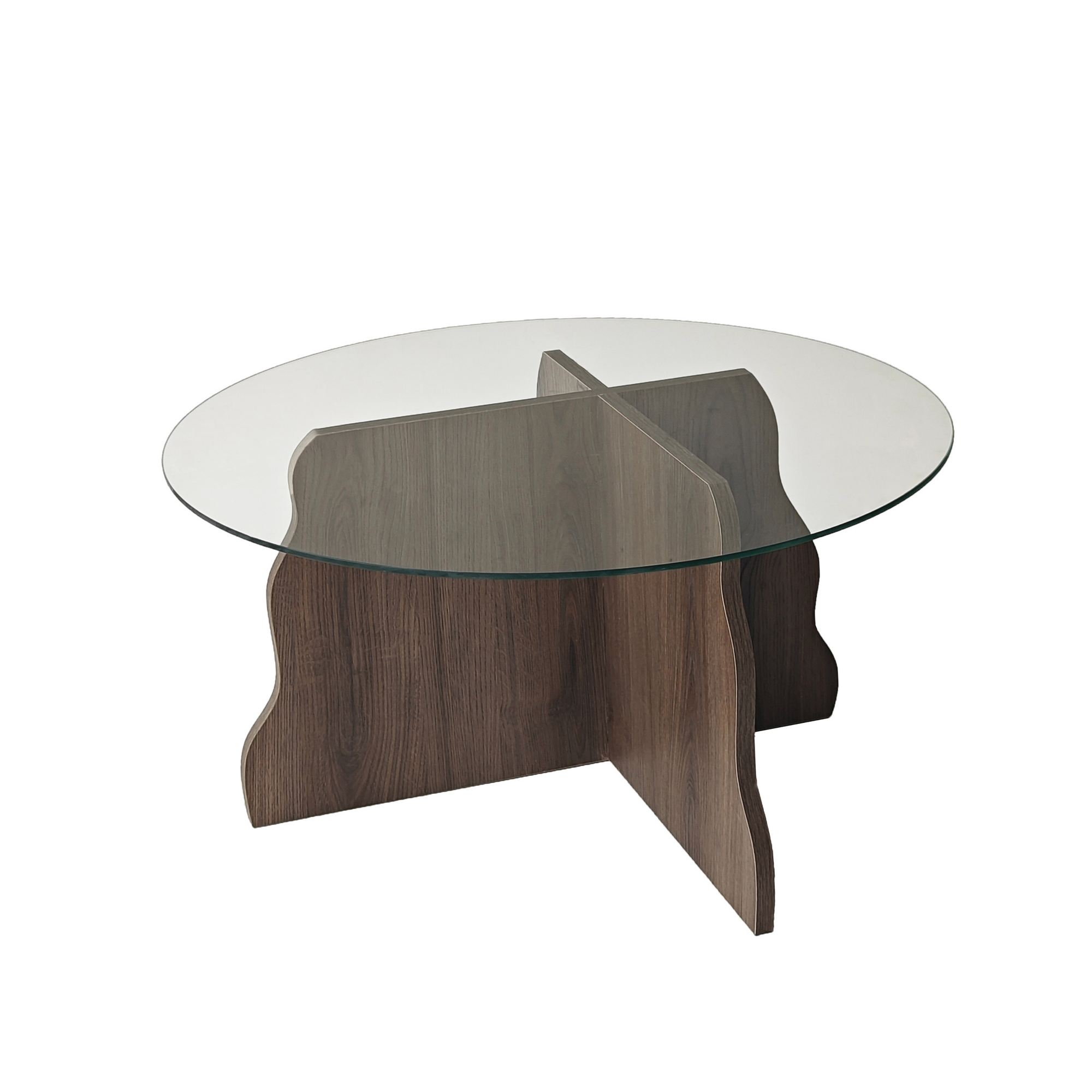 Butterfly Table Walnut Transparent