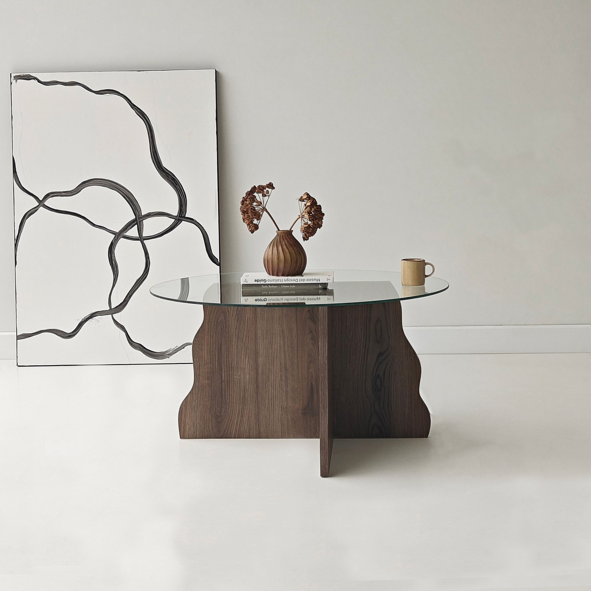 Butterfly Table Walnut Transparent