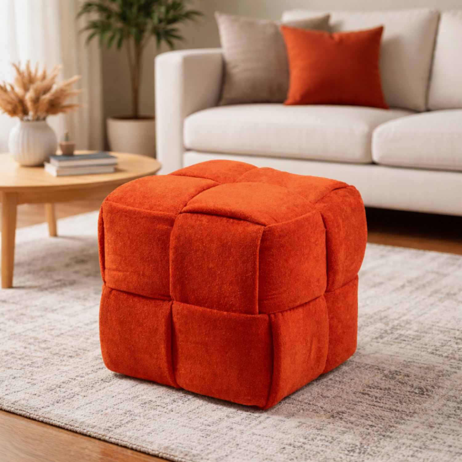 Knitting Stool Orange