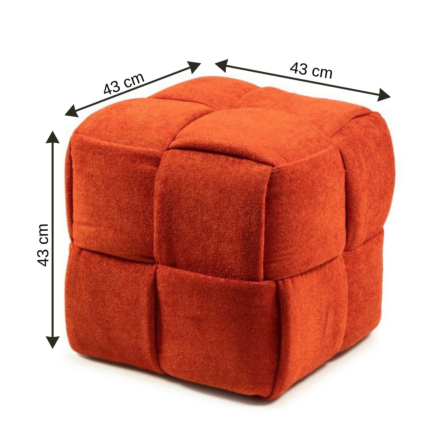 Knitting Hocker Orange