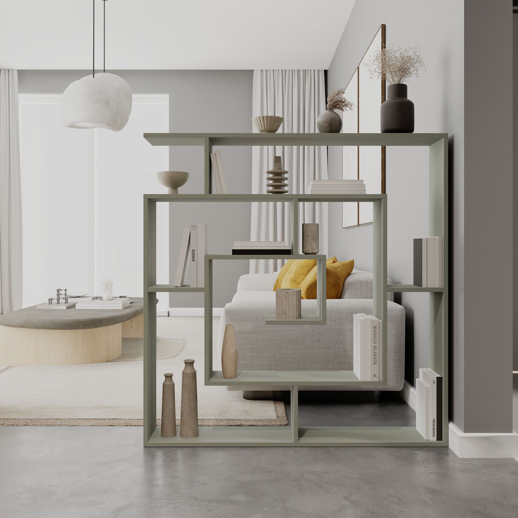 Labirent Shelf Ash Green