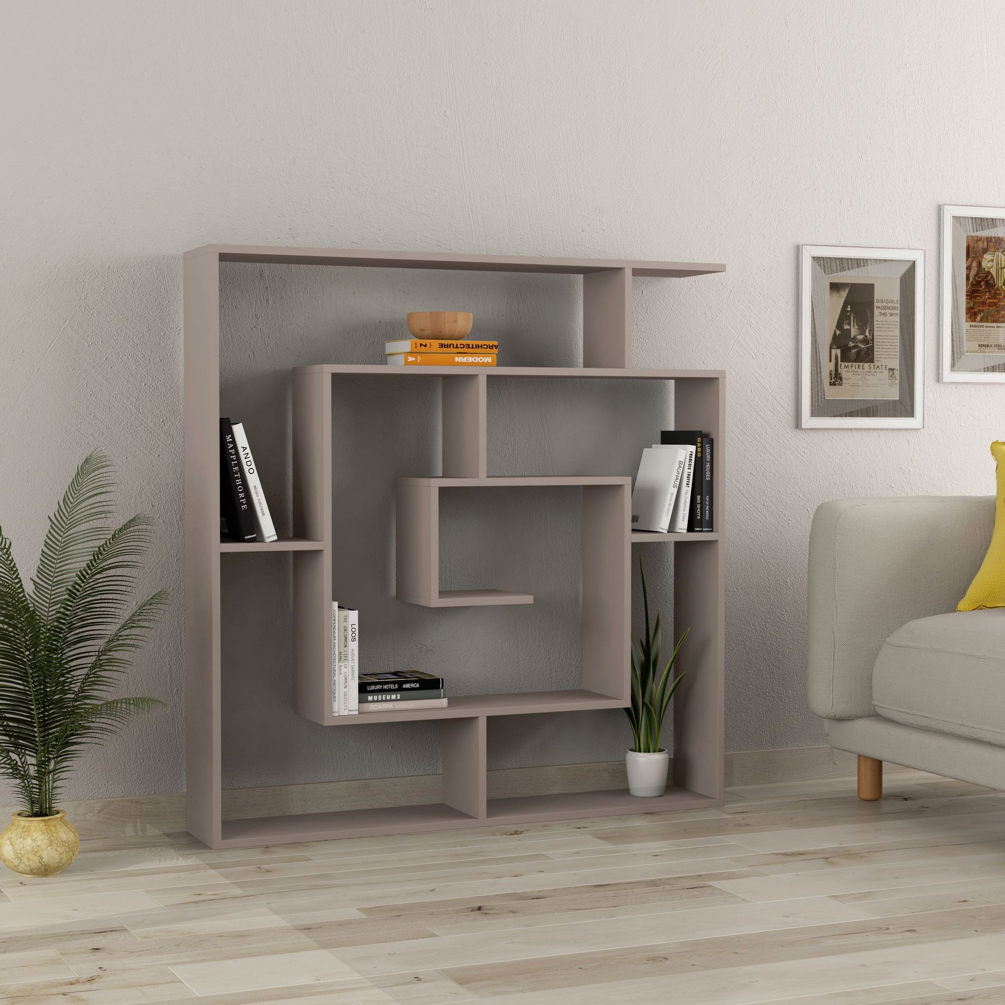 Labirent Shelf Light Brown
