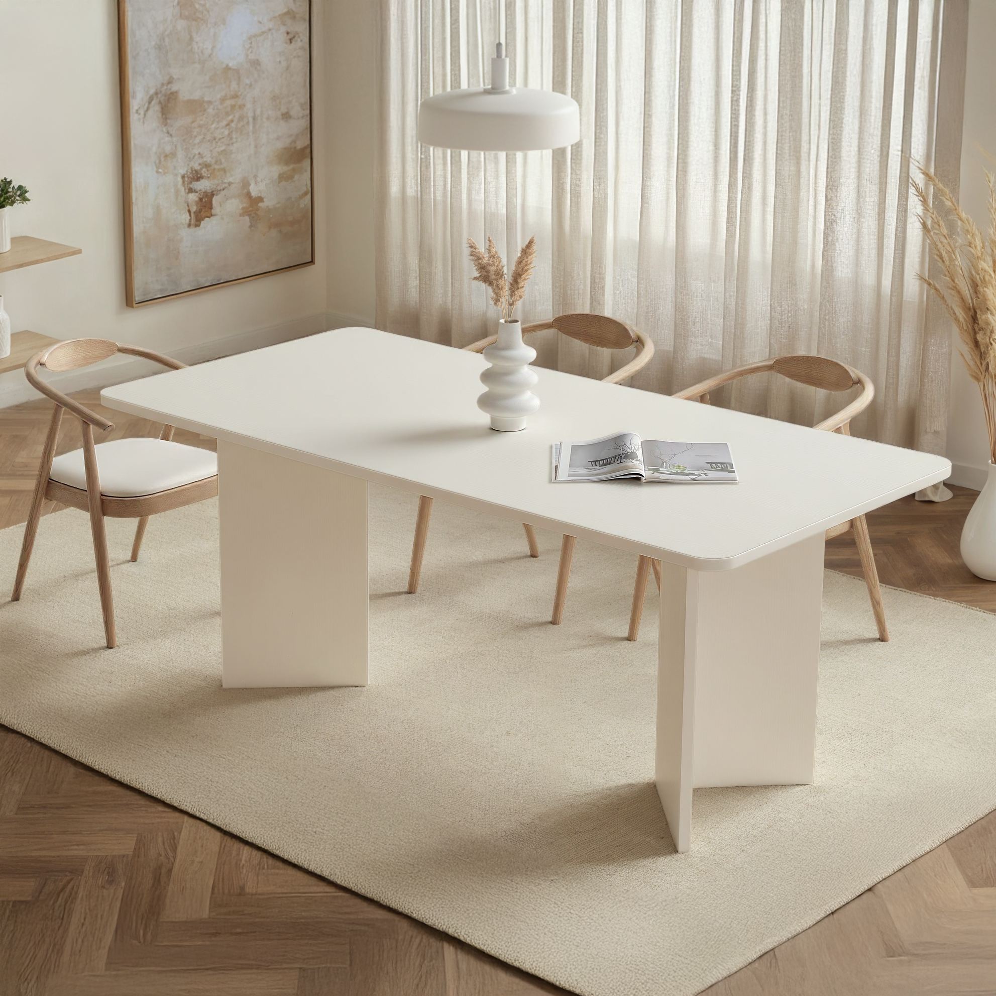 Linza Table Wood White
