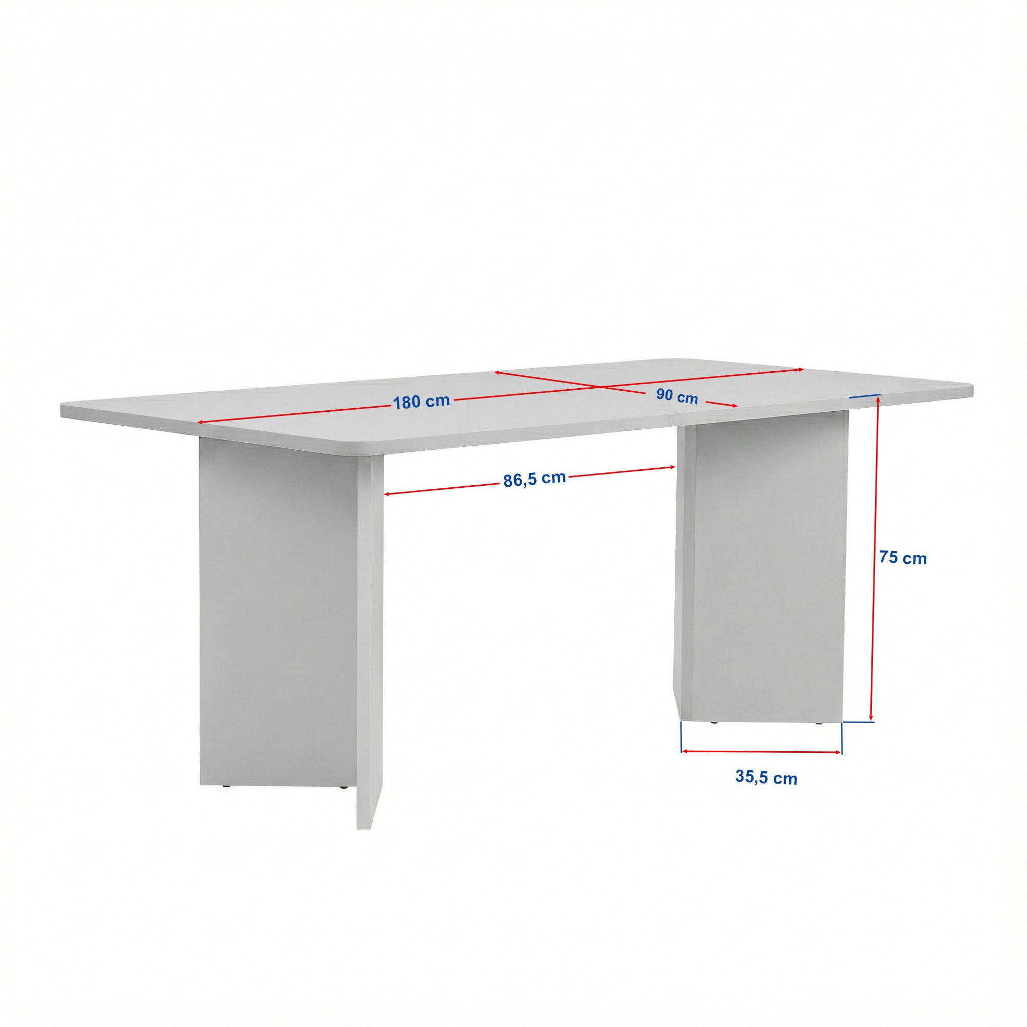 Linza Table Wood White