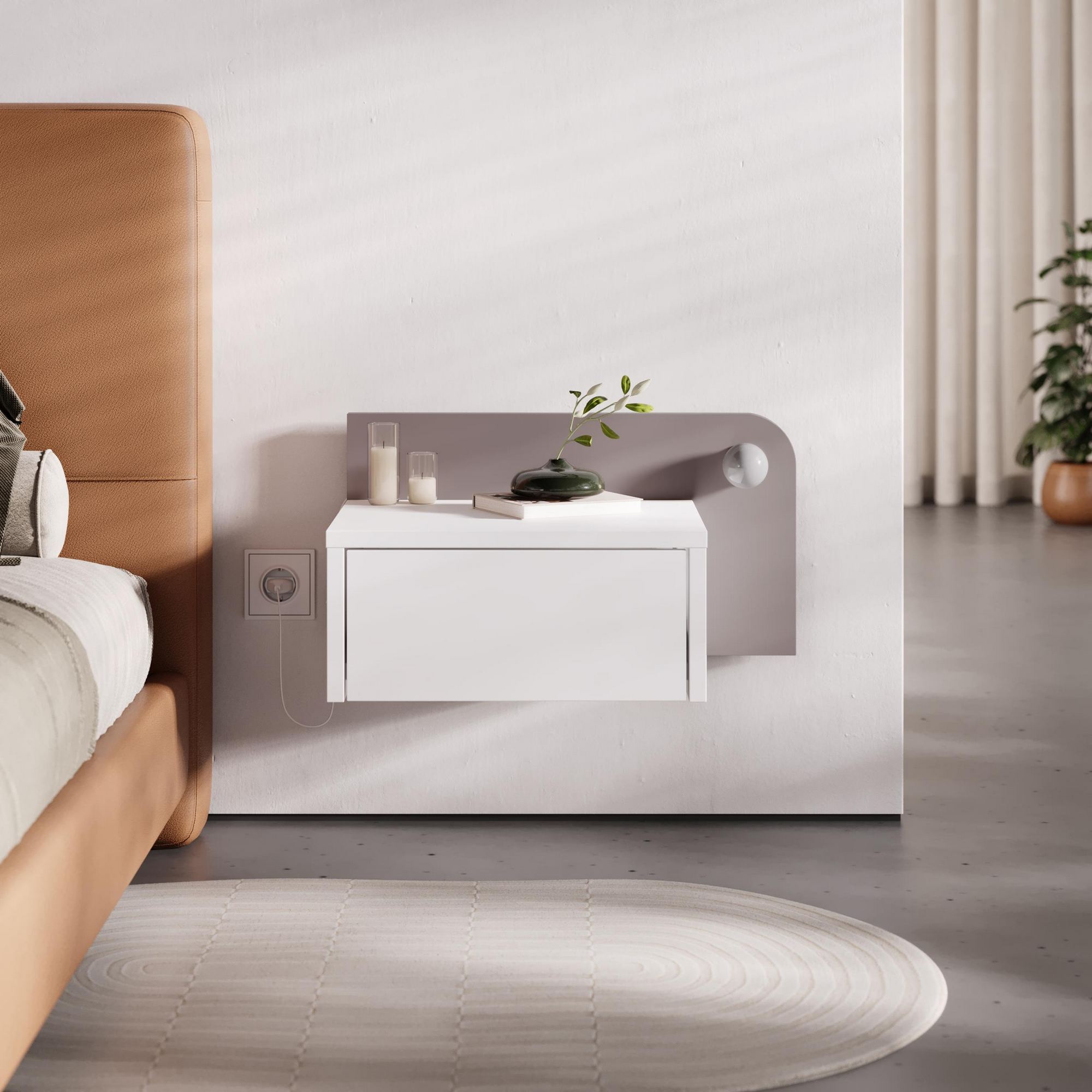 Dotta Nightstand White