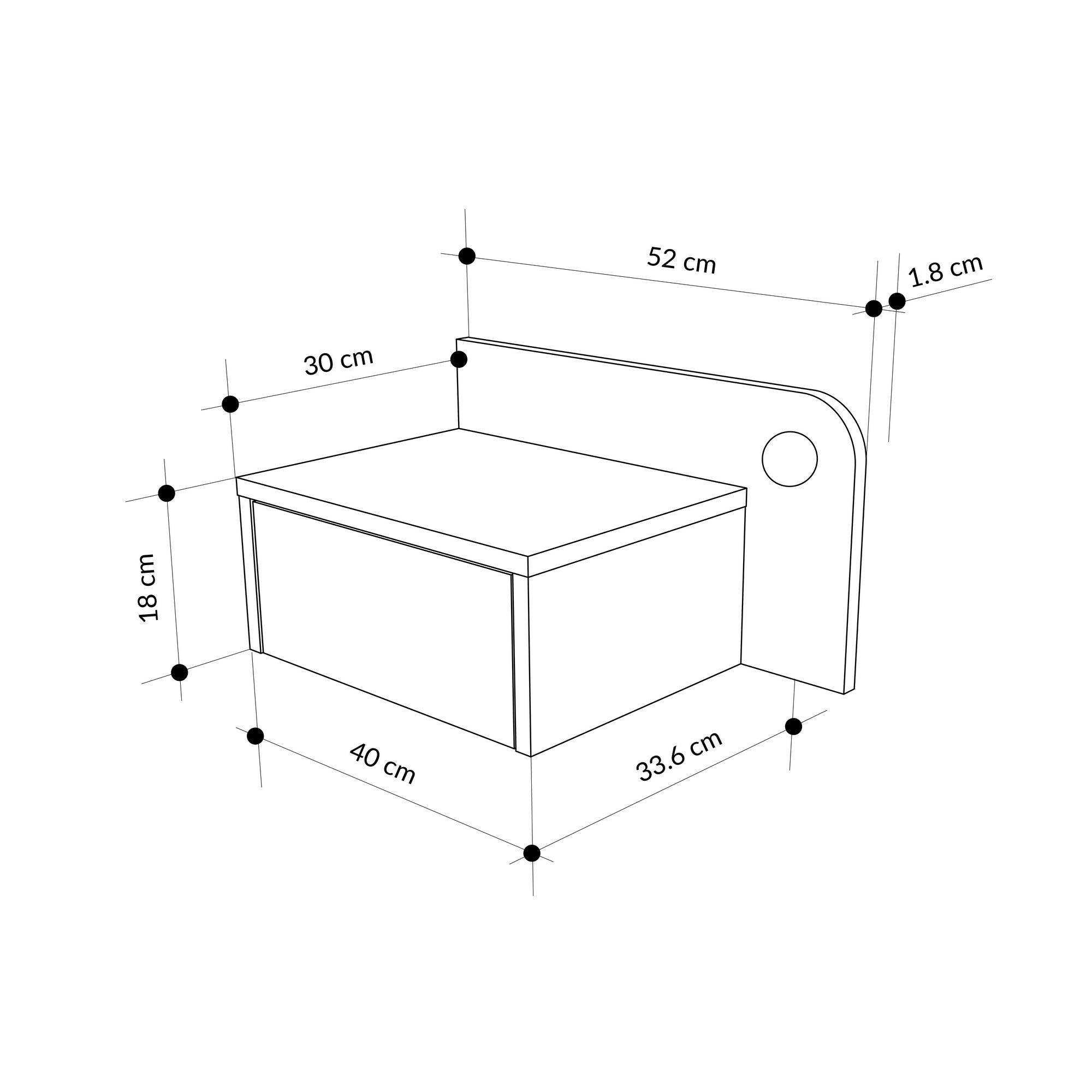 Dotta Nightstand White
