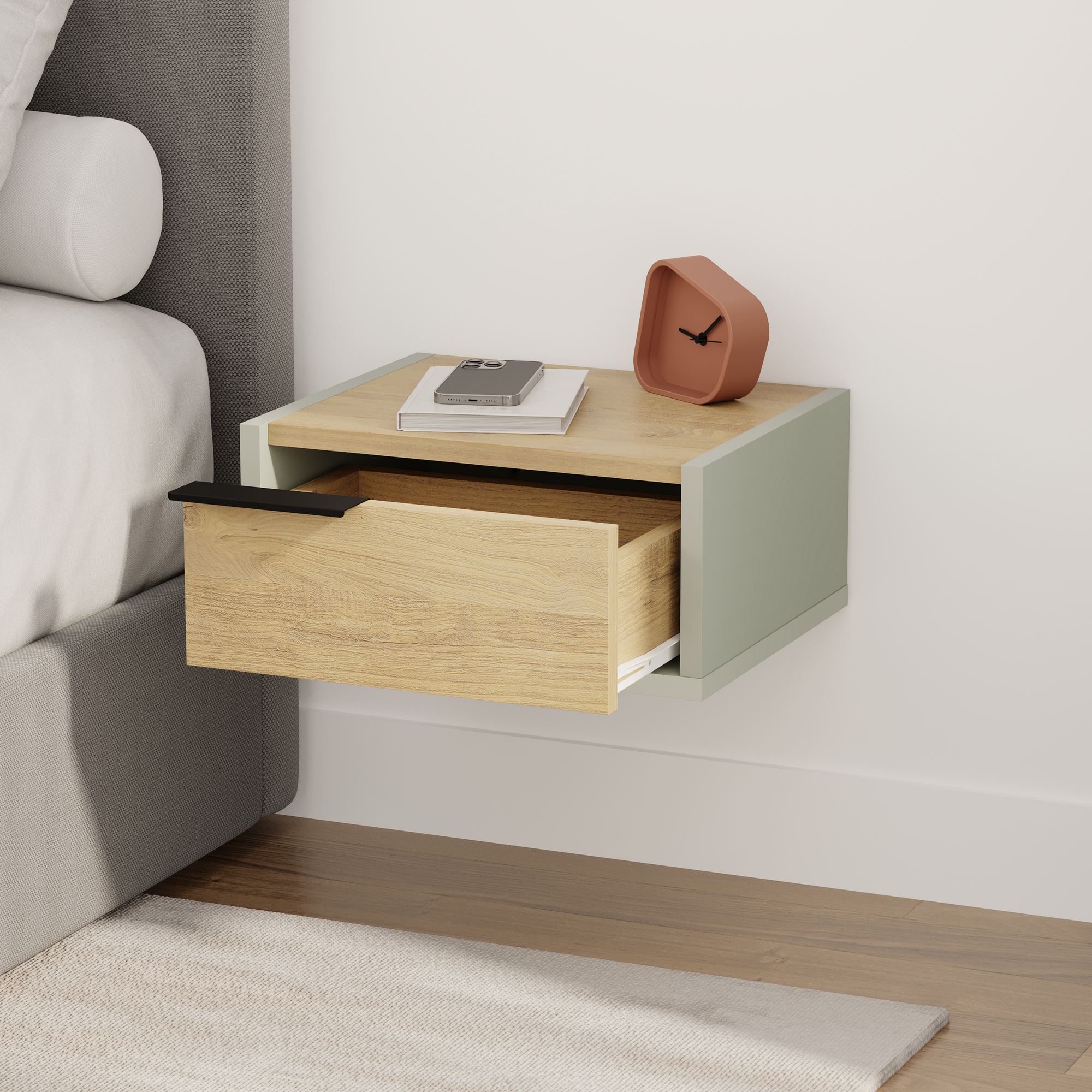 Eco Nightstand Ash Green