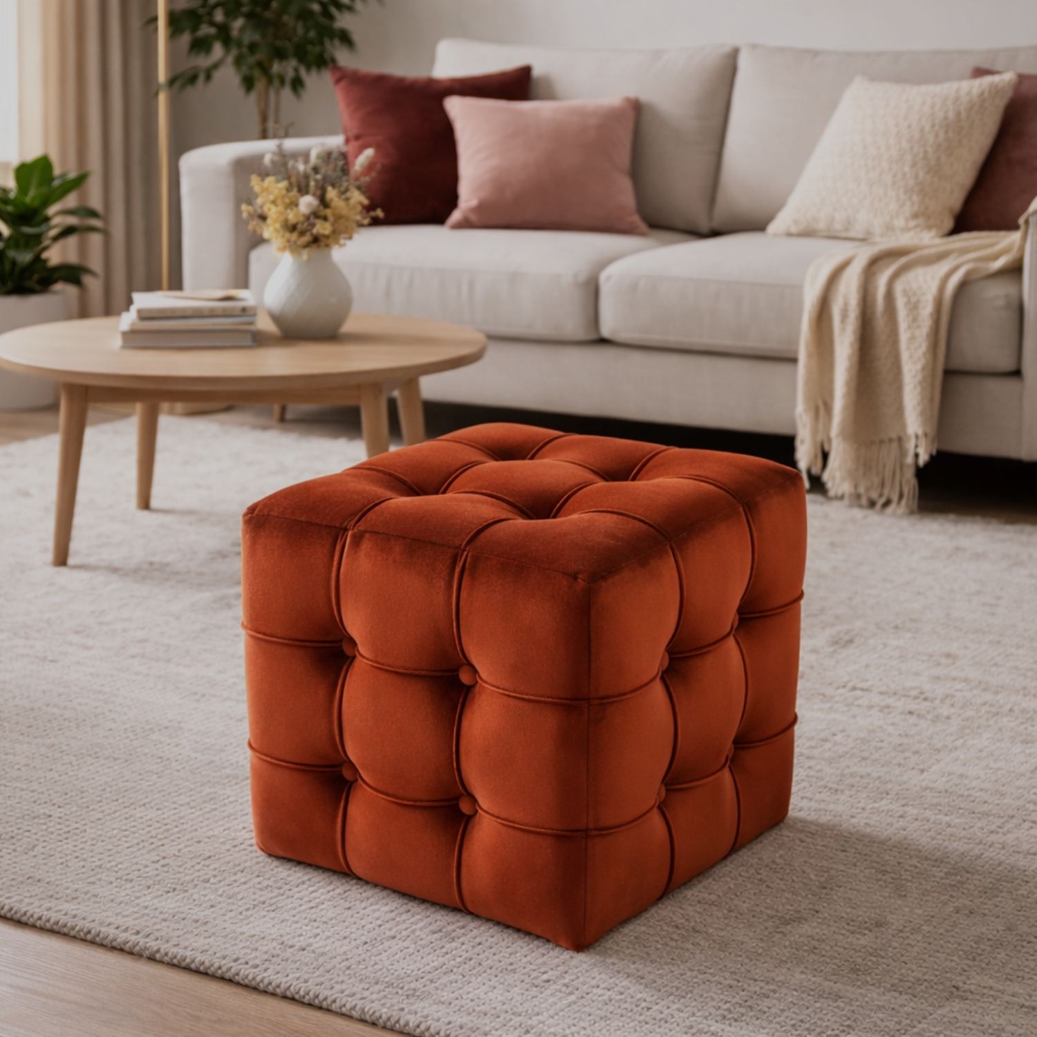 Lizbon Hocker Orange