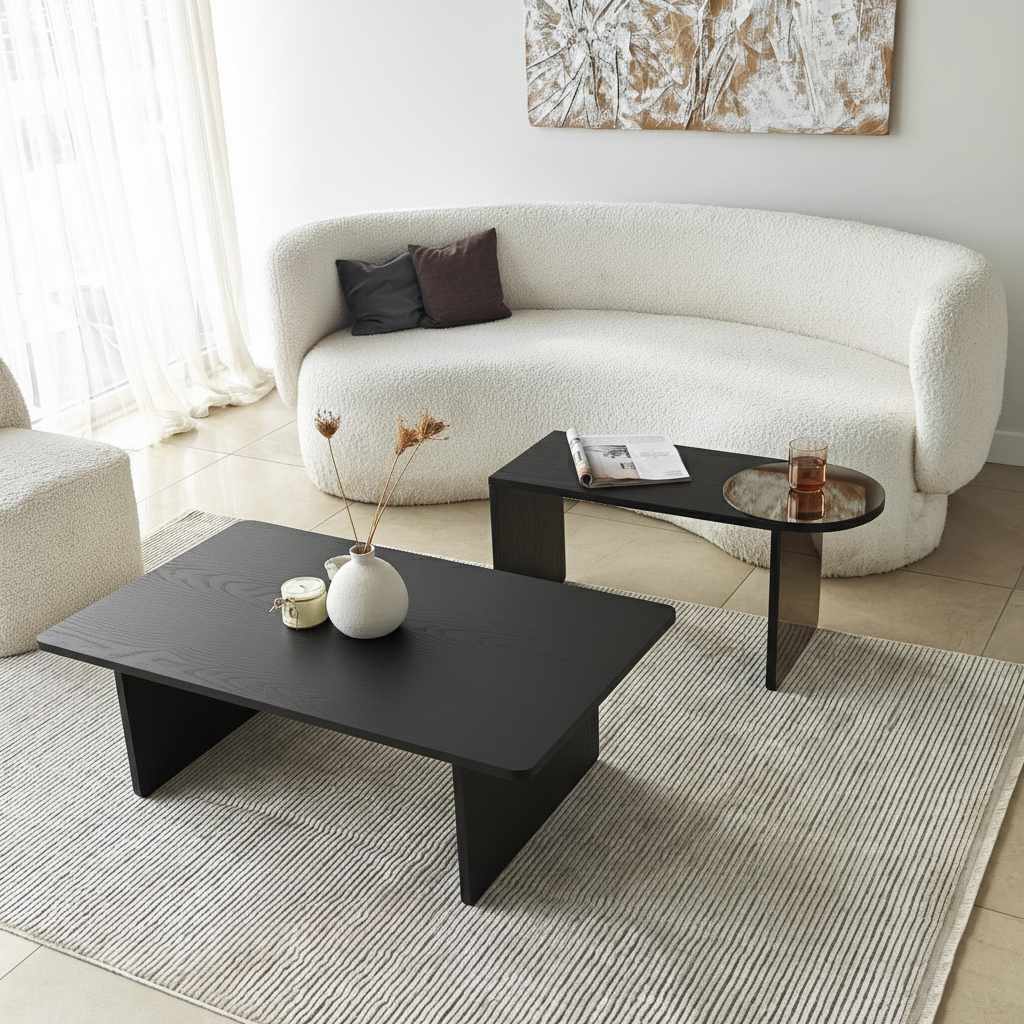 Luna Table Set of 2 Black