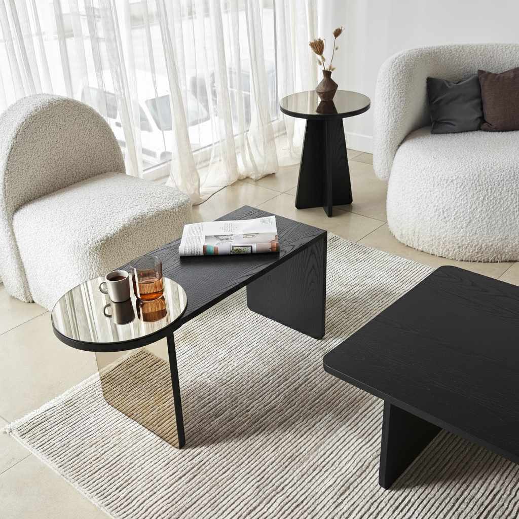 Luna Table Set of 4 Black