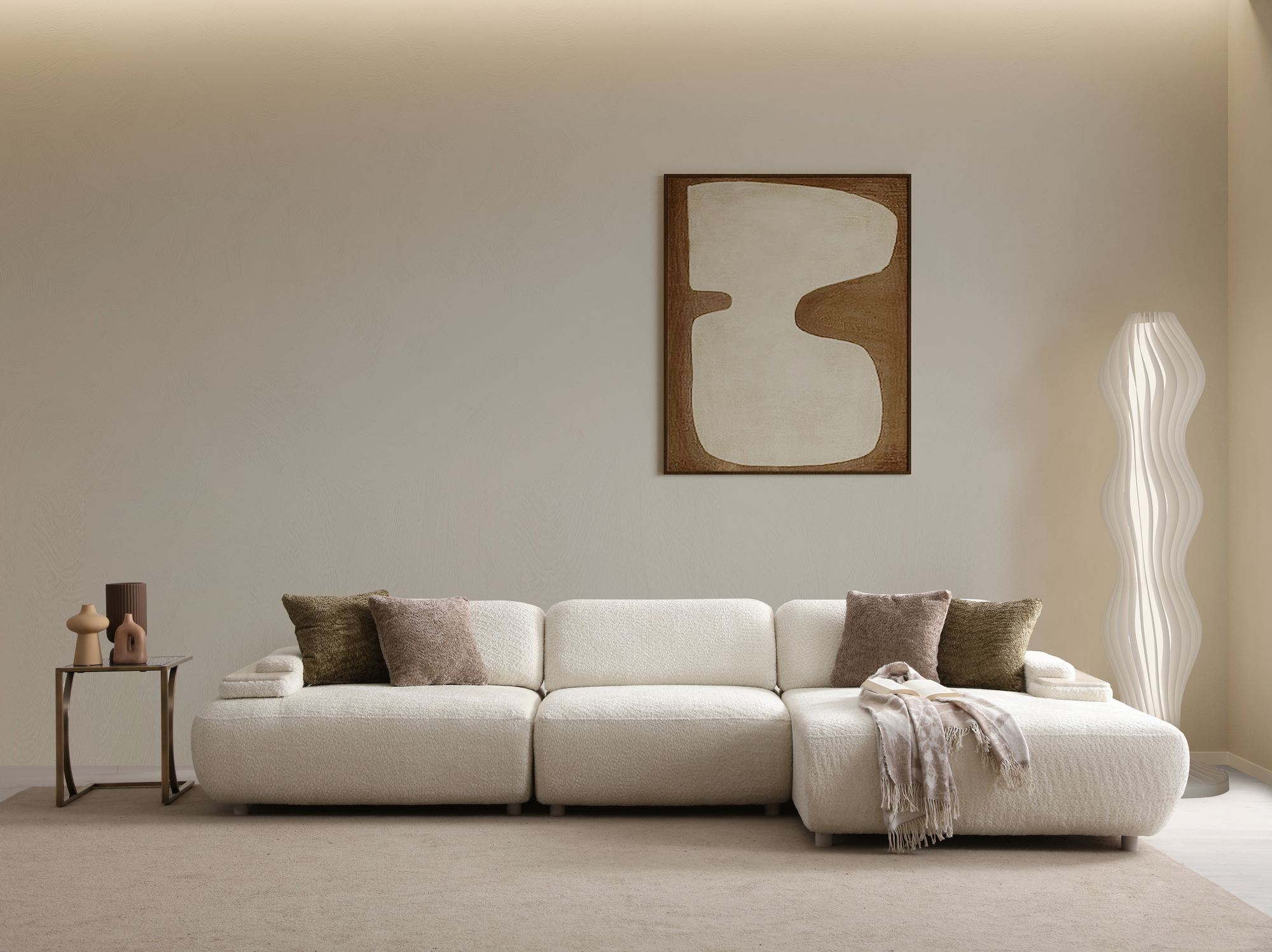 Toscana Sofa Récamiere Rechts Beige