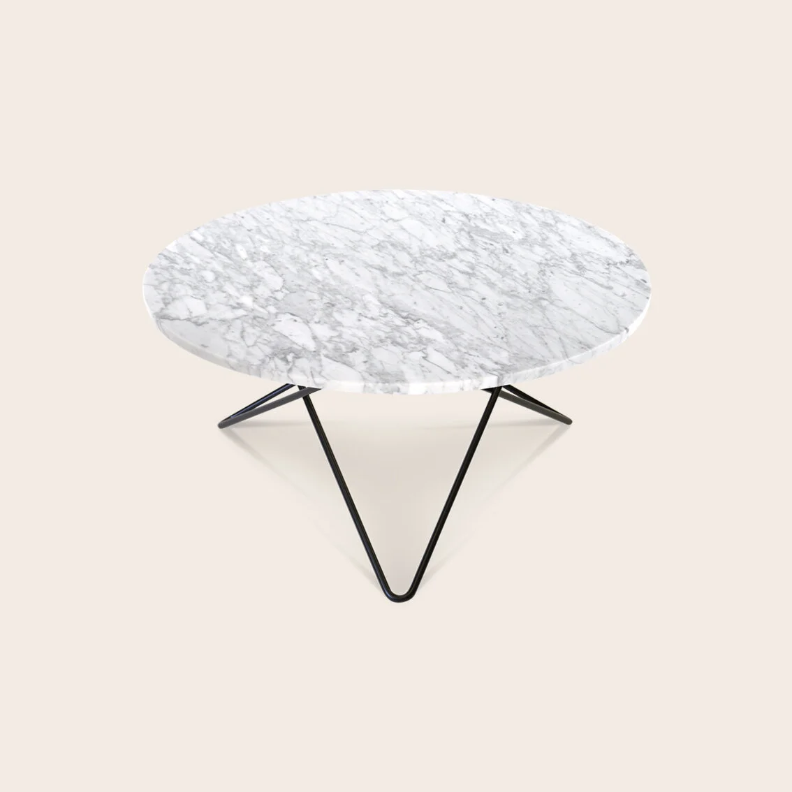 O Coffee table Marble White Ø 80cm