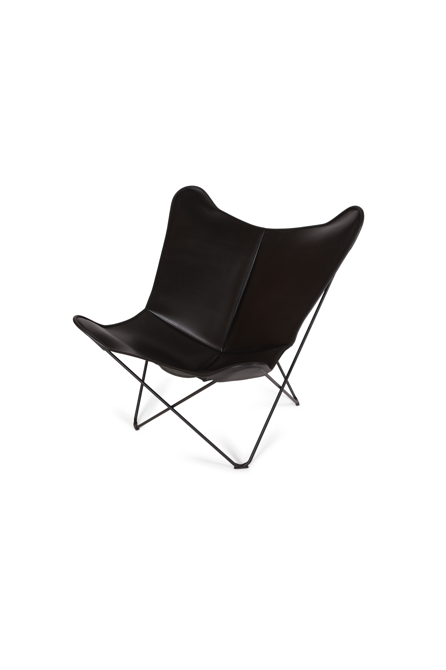 Merolina Stuhl Leder Schwarz