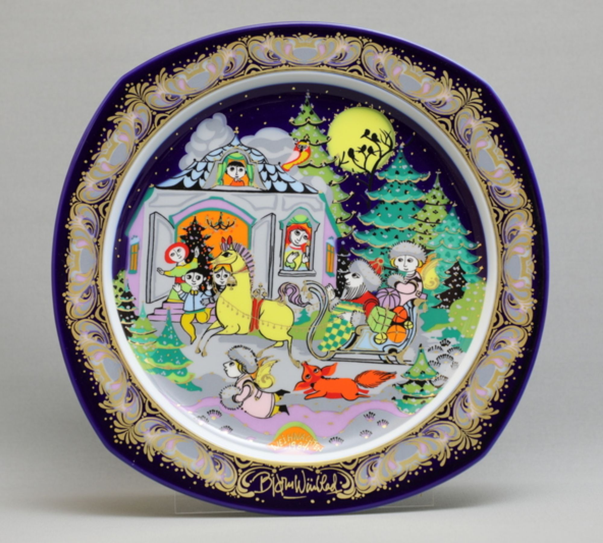11x Rosenthal Sammelteller „Weihnachtslieder“ Porzellan Bunt | Rosenthal