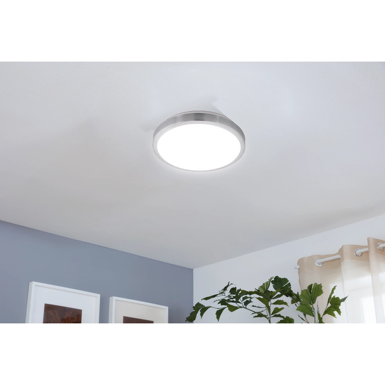 LED ceiling light 1-light Plastic Steel White