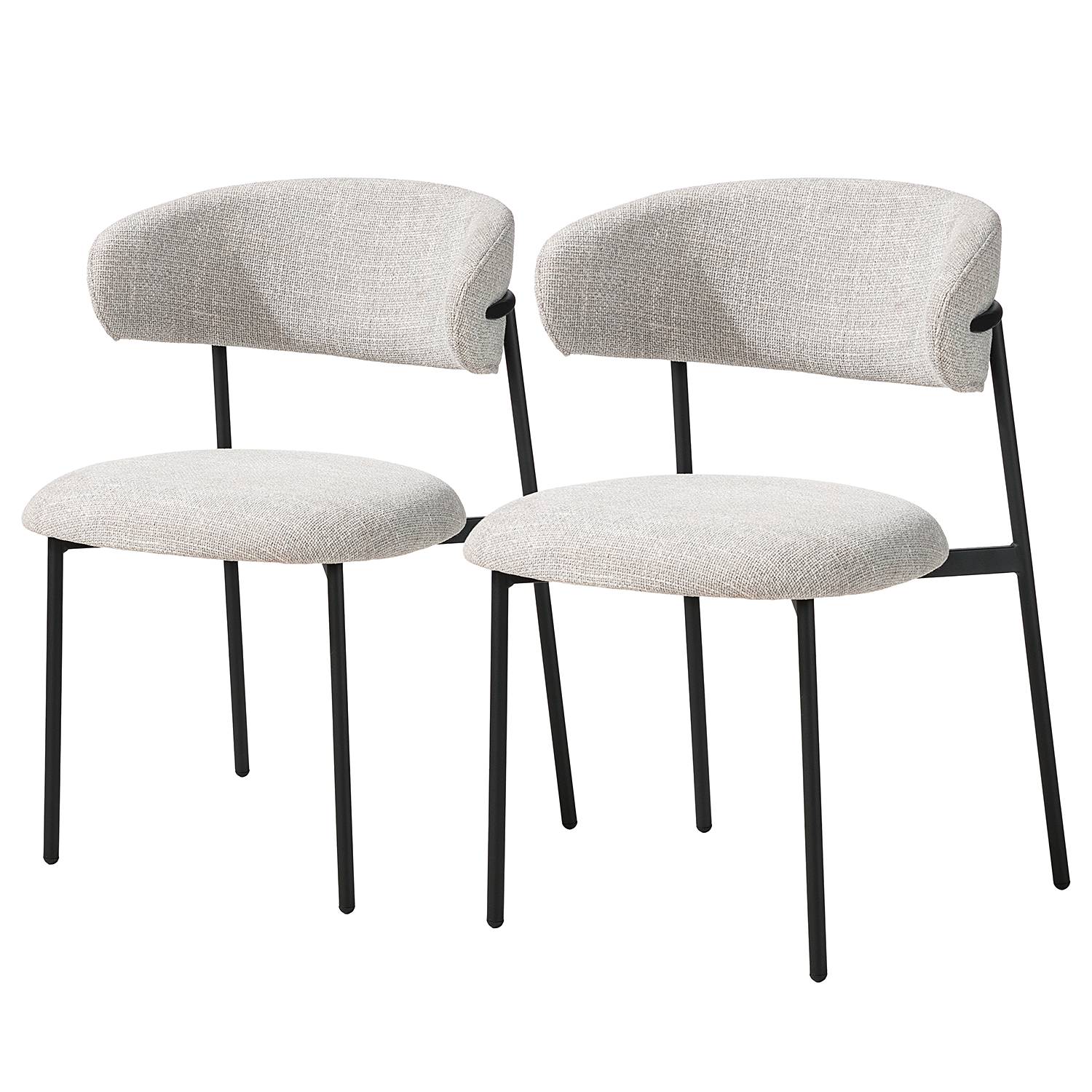 2x Podington Upholstered Chair Light Grey