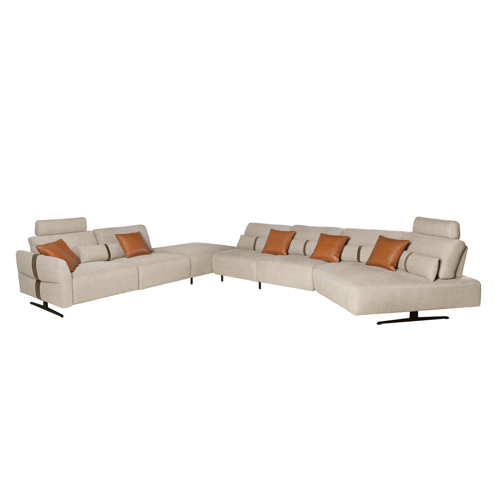 Modulares Sofa Récamiere Rechts Sand