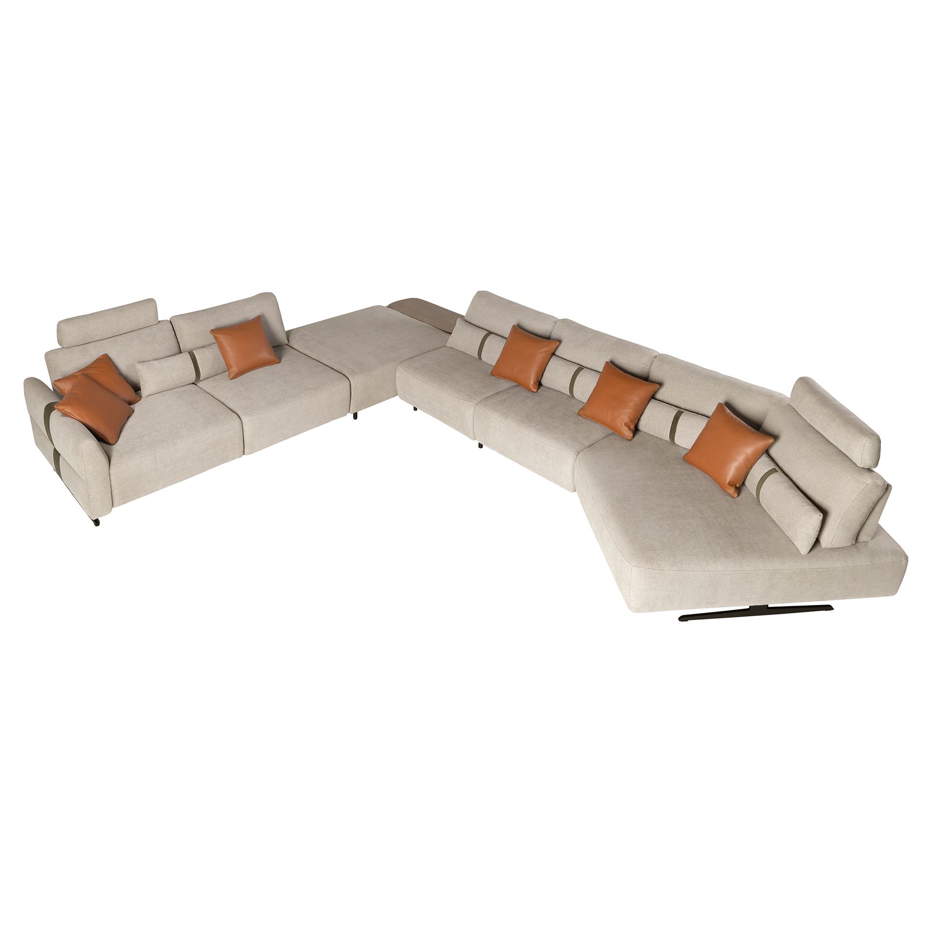 Modulares Sofa Récamiere Rechts Sand