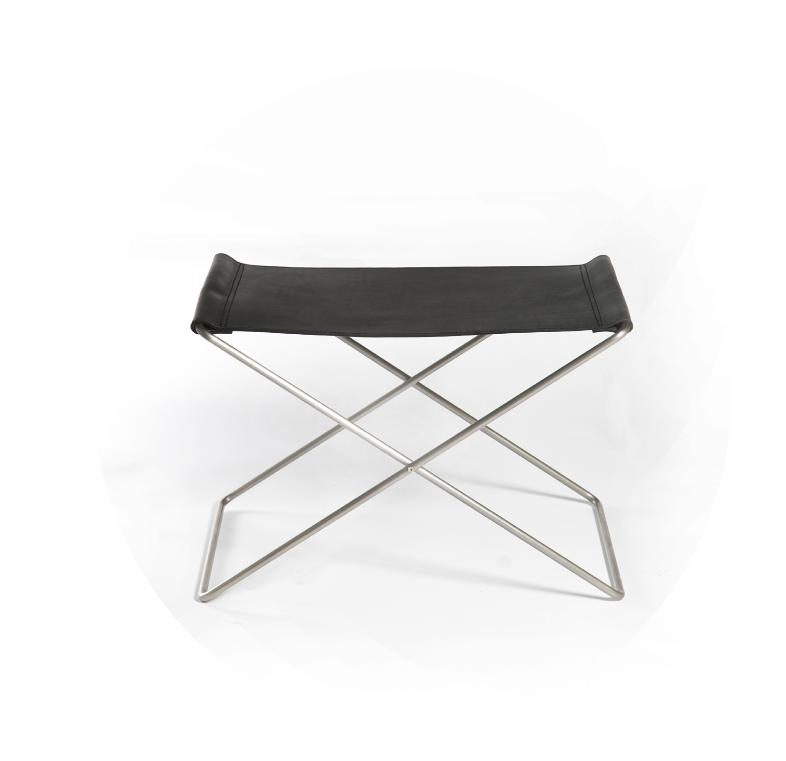 OX Hocker Klein Leder Schwarz