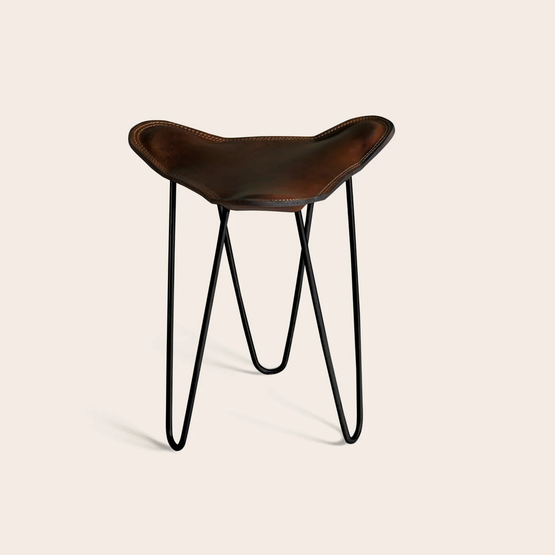 Trifolium Stool Leather Mocha