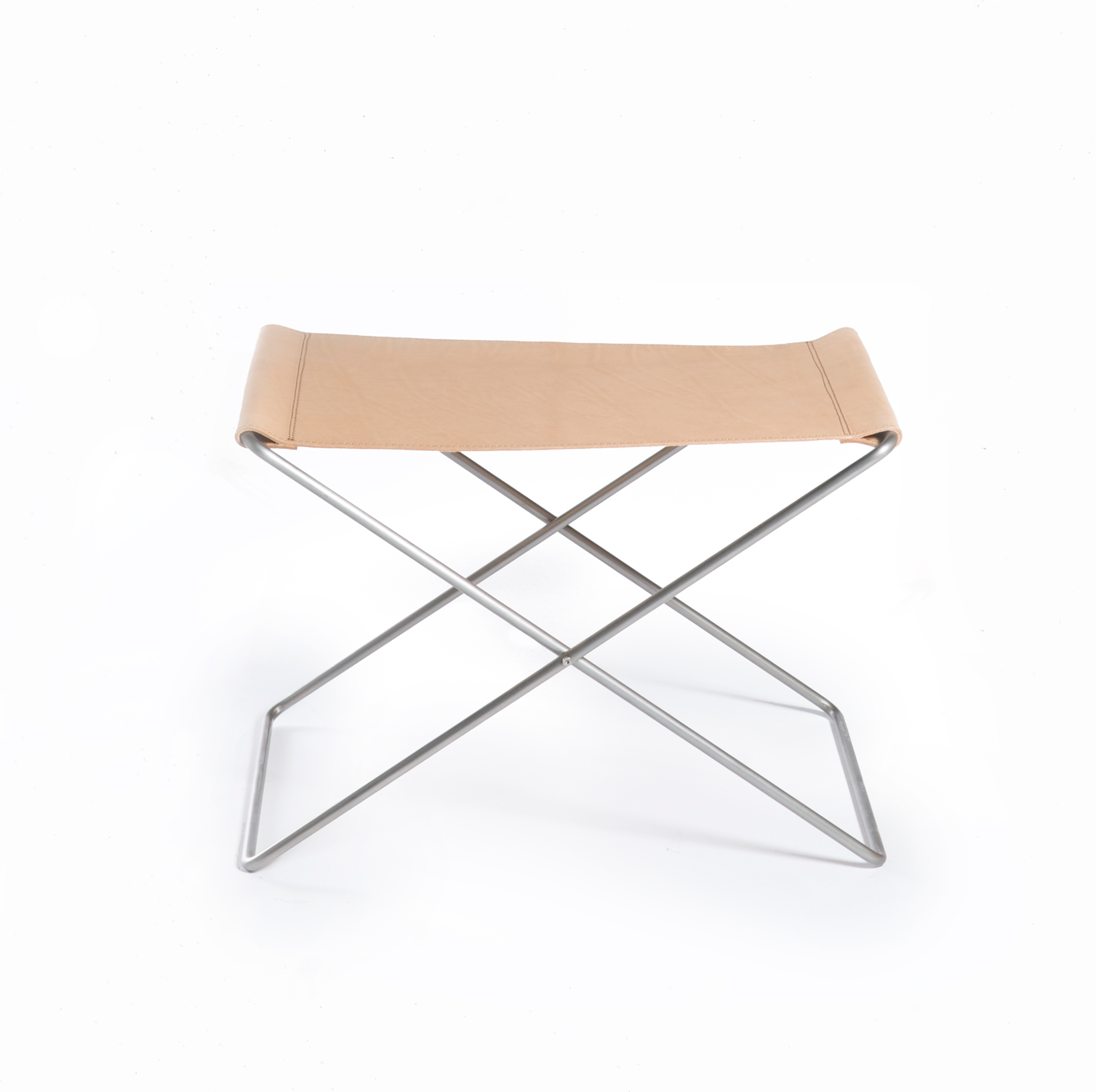 OX Stool Small Leather Natural