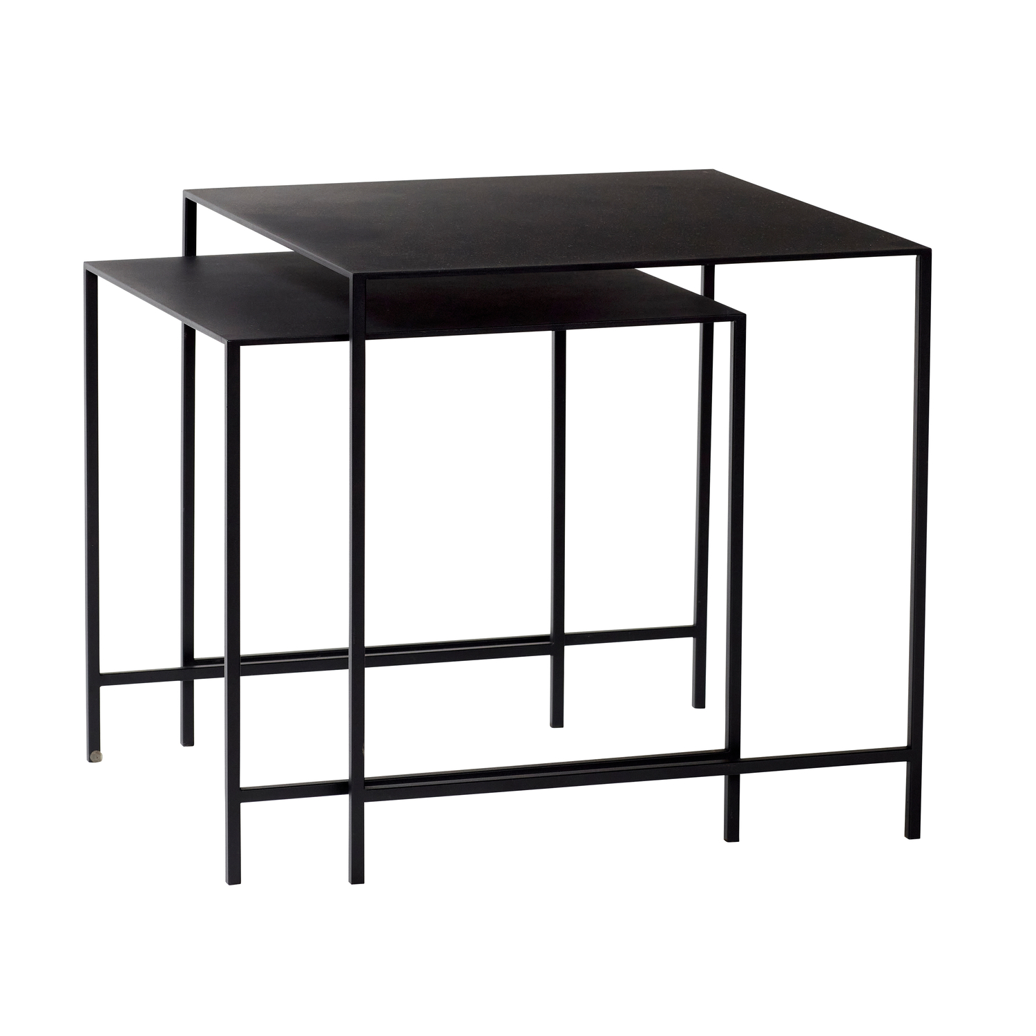 Set 2 Beistelltische Nest 45cm & 40cm  Schwarz