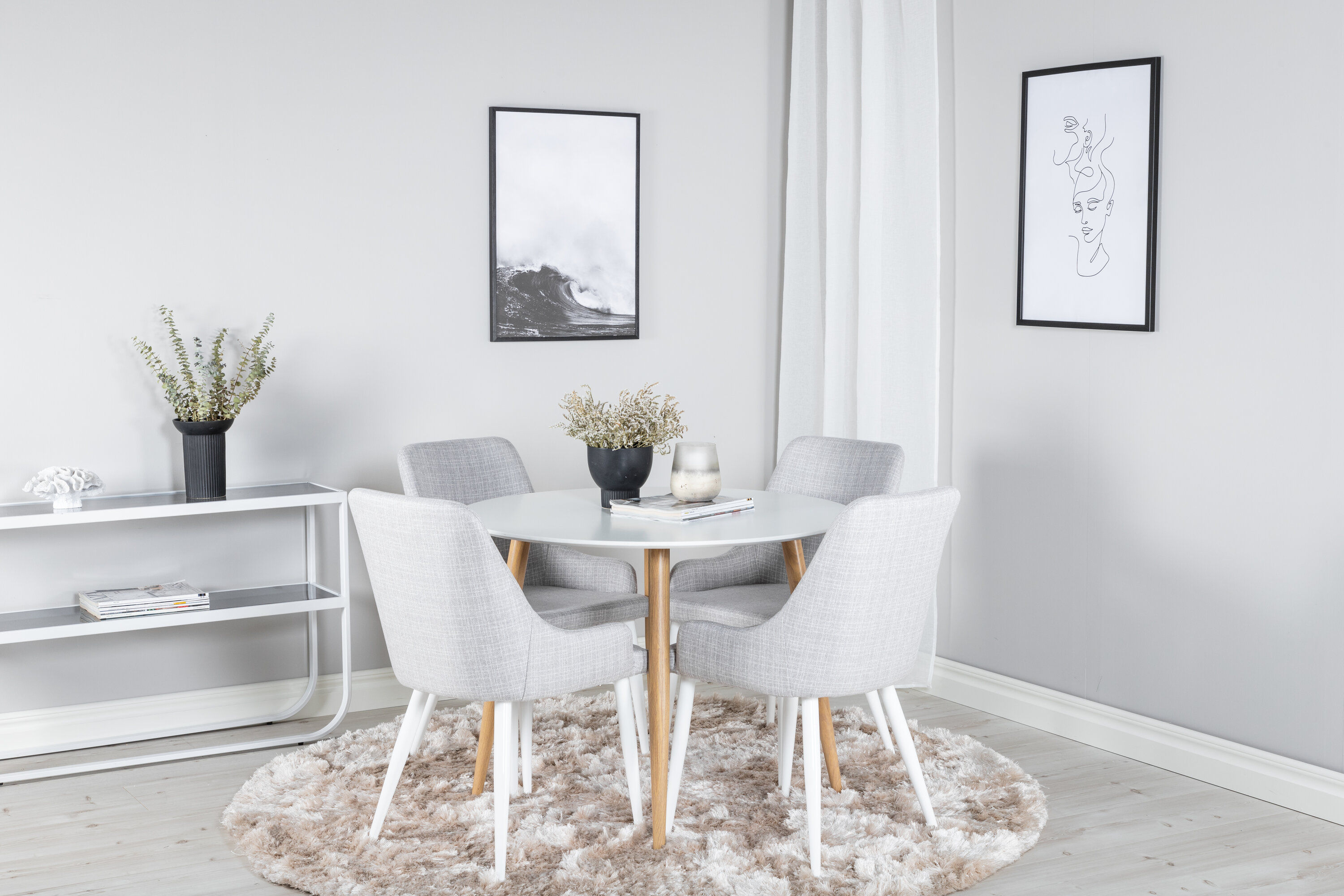 Plaza Esstisch Weiß Ø 100cm