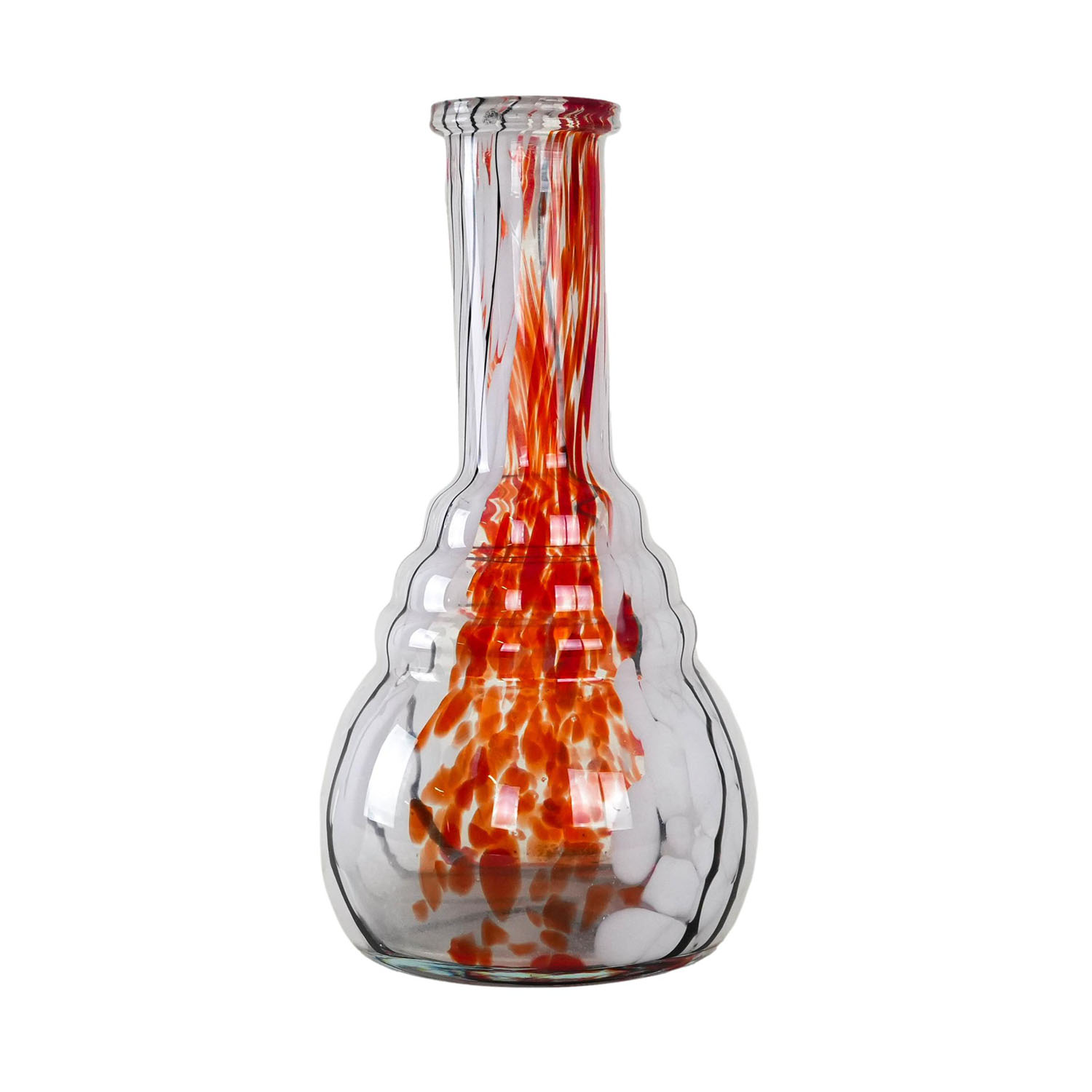 Vaso in vetro rosso 
