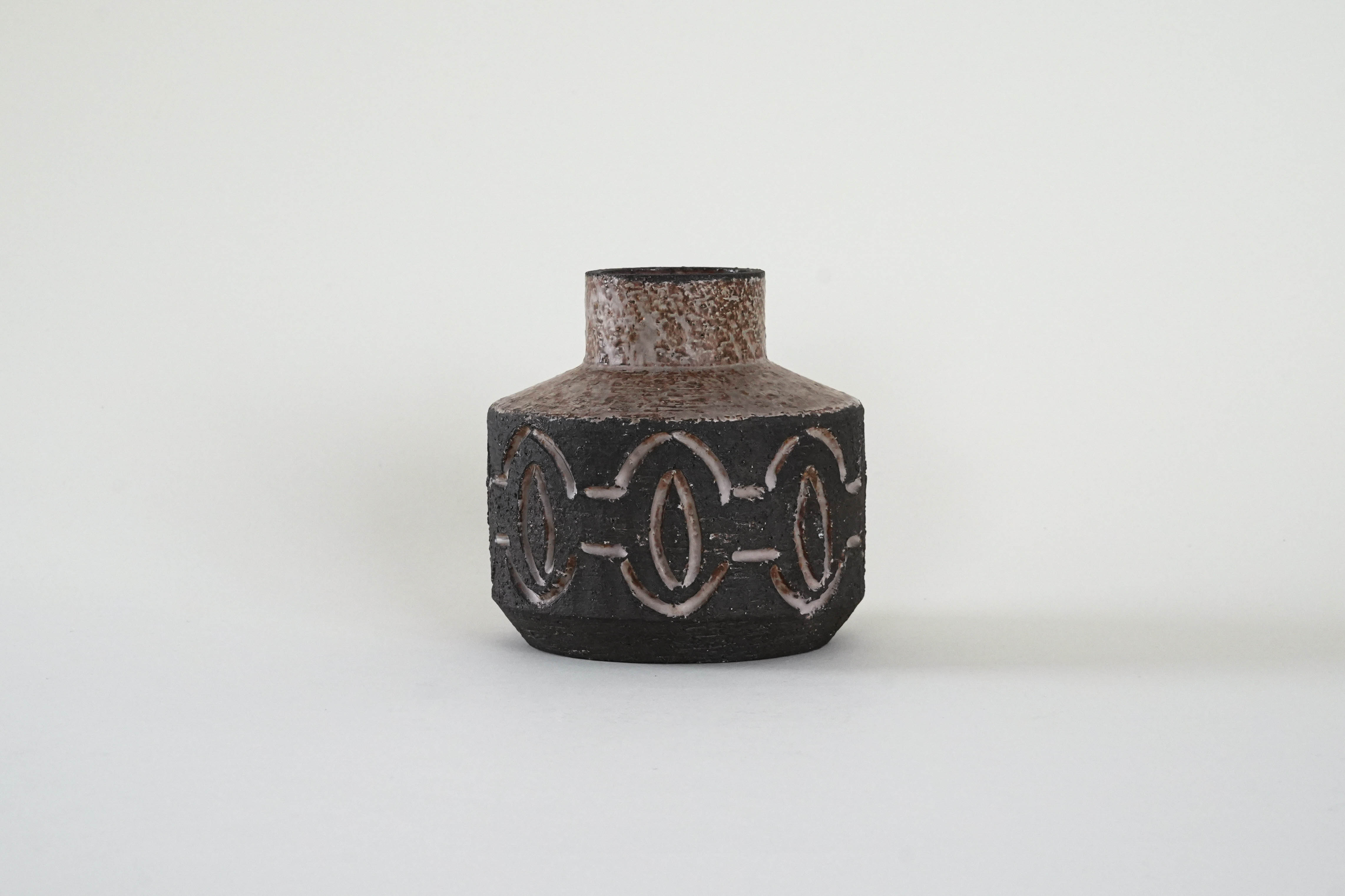 Keramikvase Braun