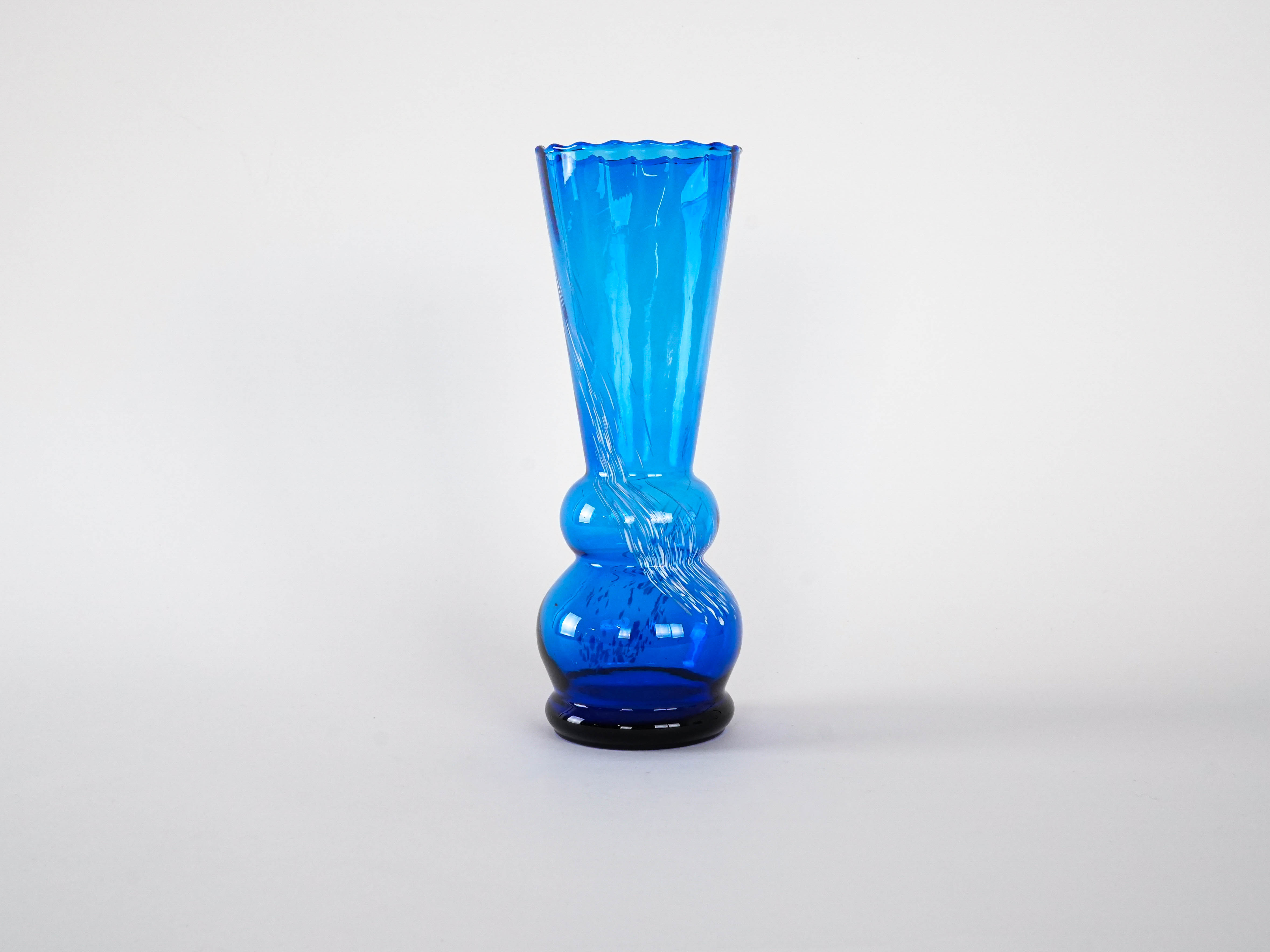 Glass vase Blue