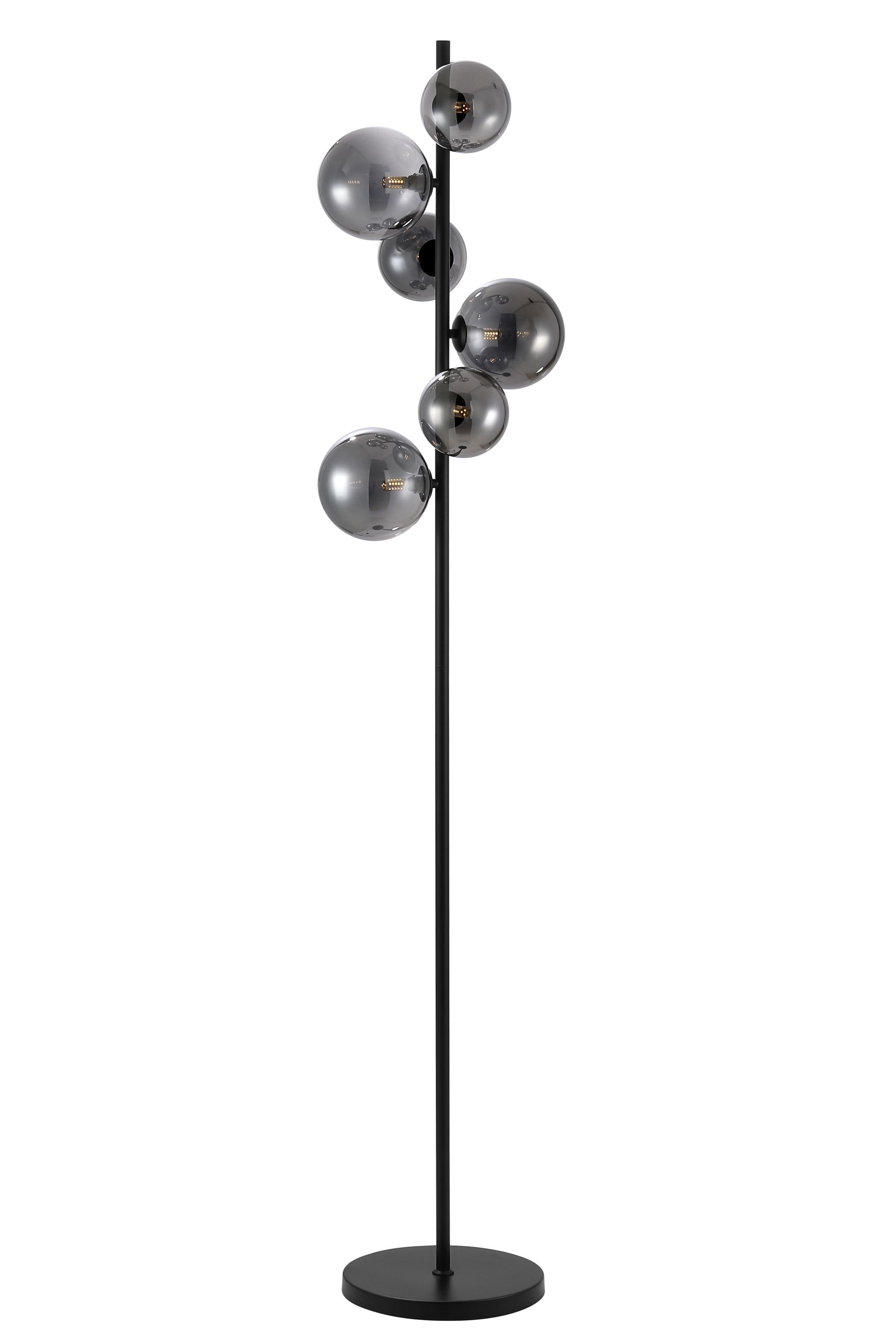 Lampada da terra vetro fumé grigio
